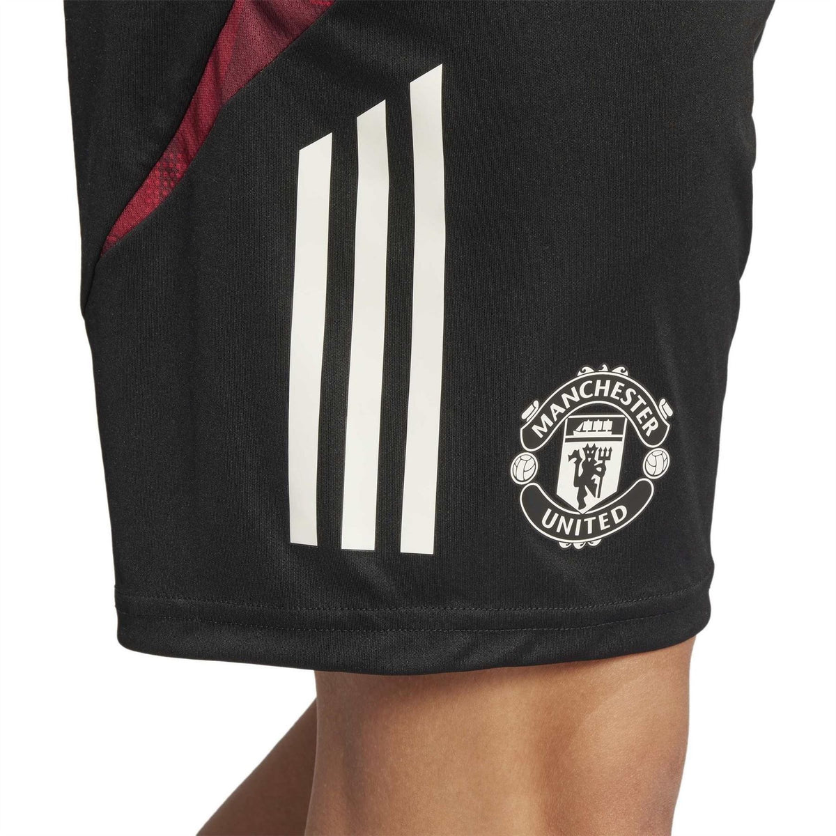 adidas MUFC Solid Patterned Bermuda Shorts