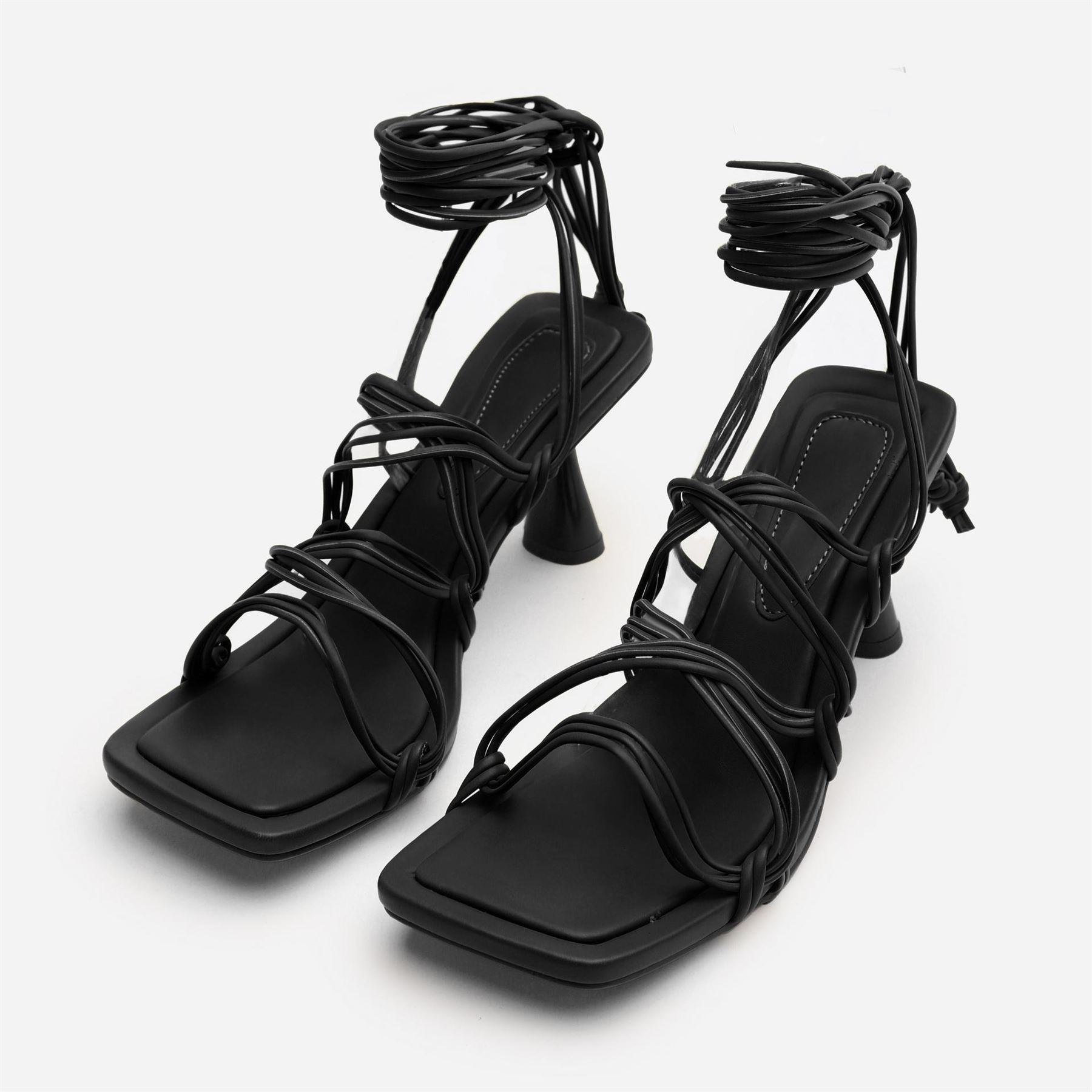Wheres That From Square Toe Block Heel Court Shoes
