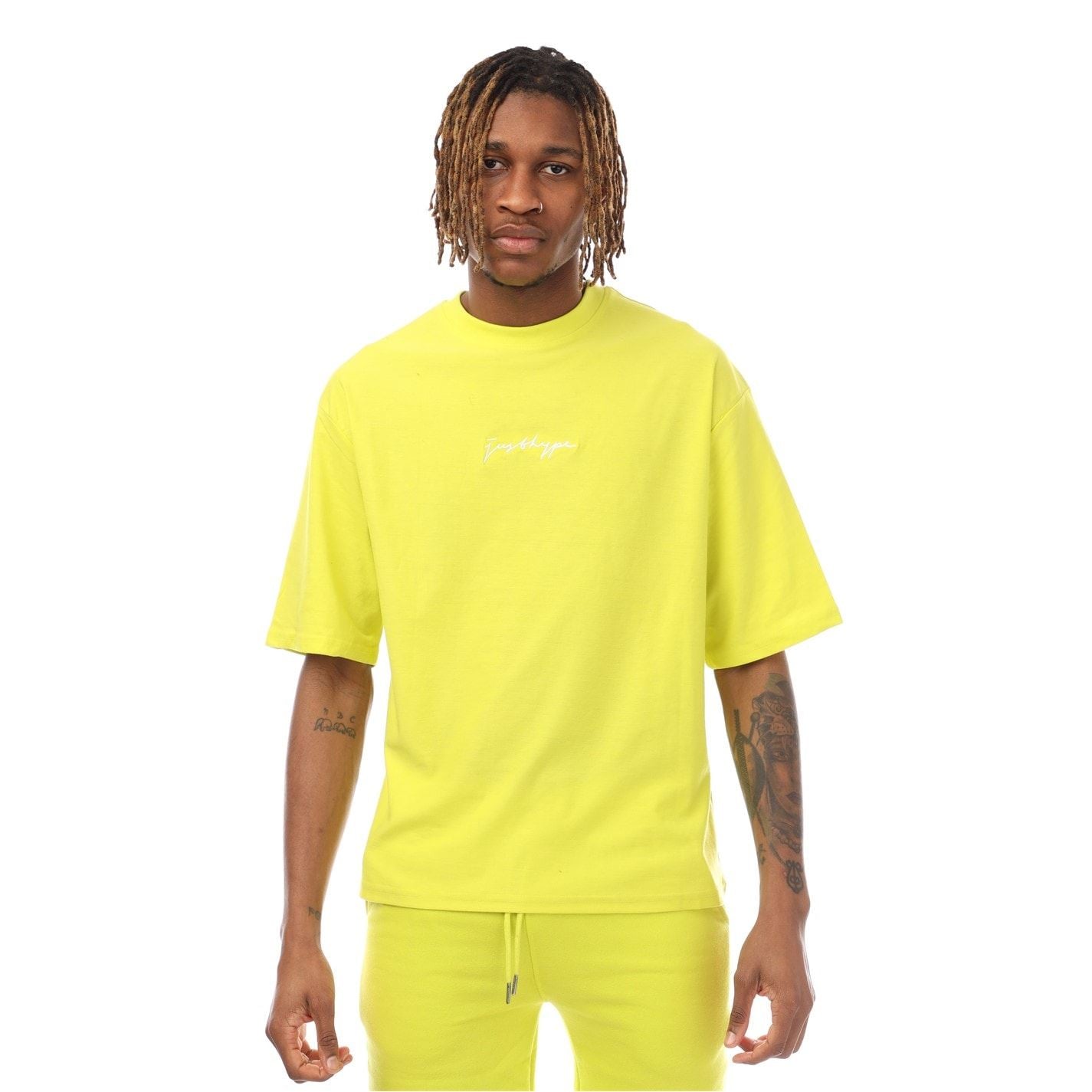 Hype Oversize Fit Signature Print T-Shirt