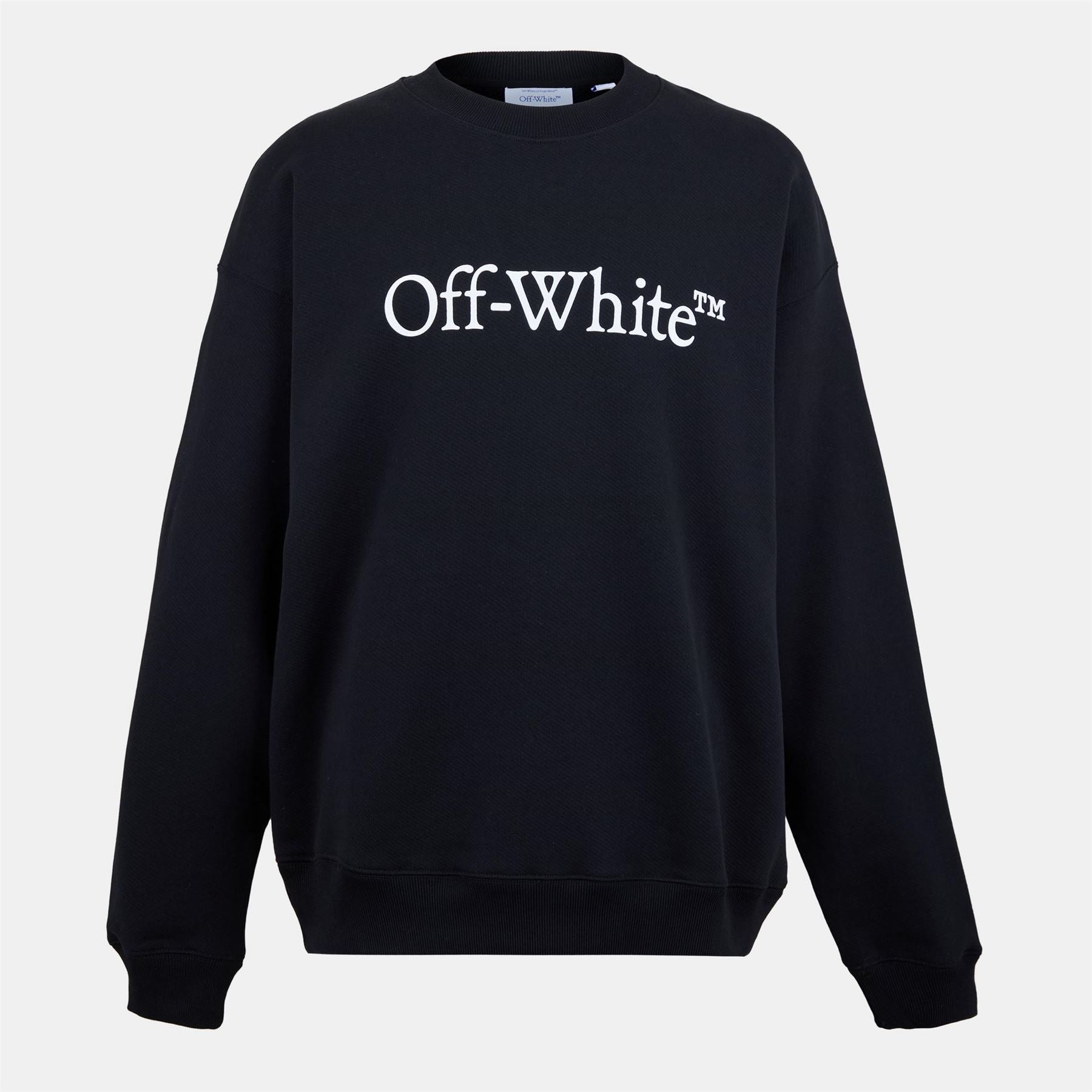 Off White Skate Crew Neck Long Sleeve Drop Shoulder Sweatshirt