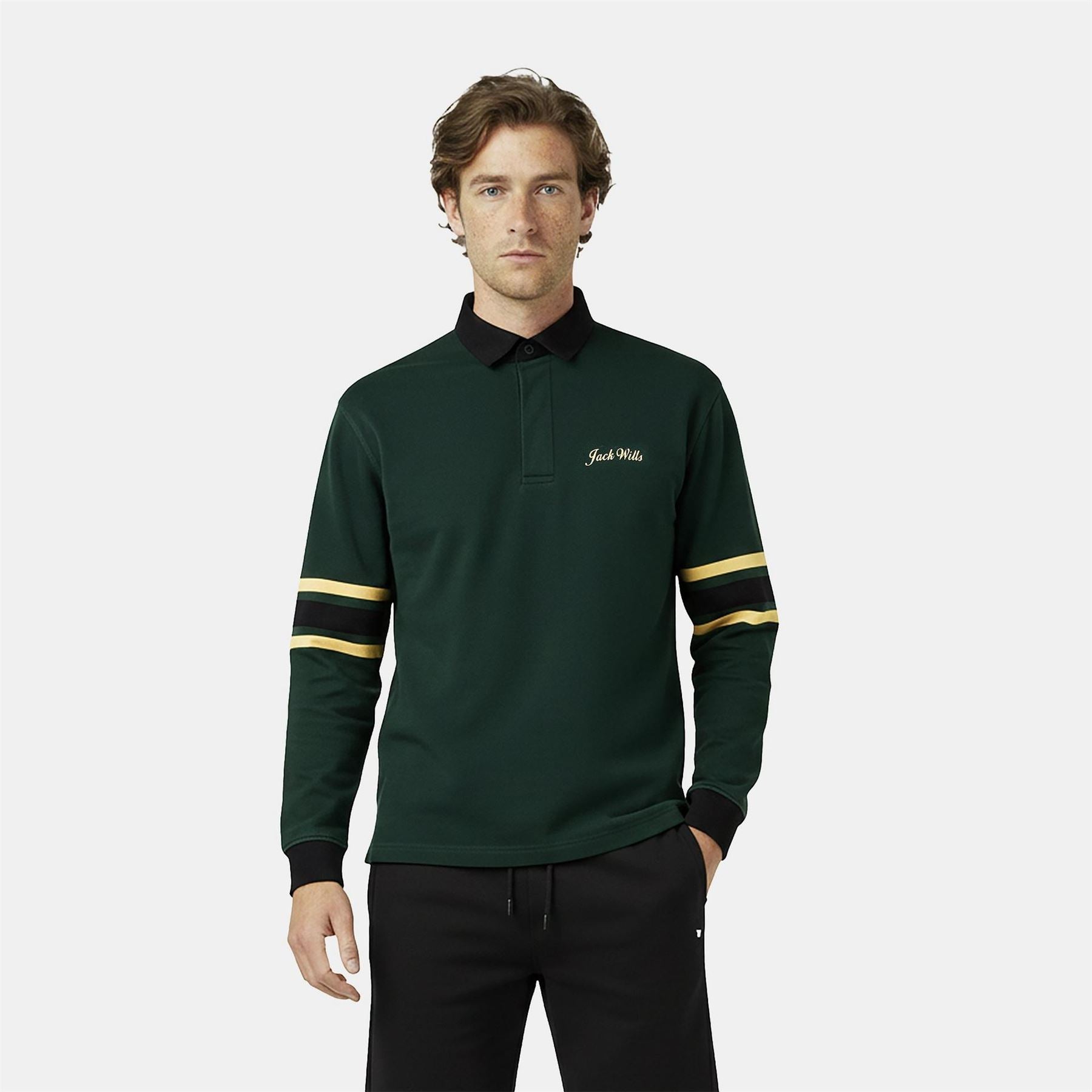 Jack Wills Stripe Long Sleeve Athletic Top