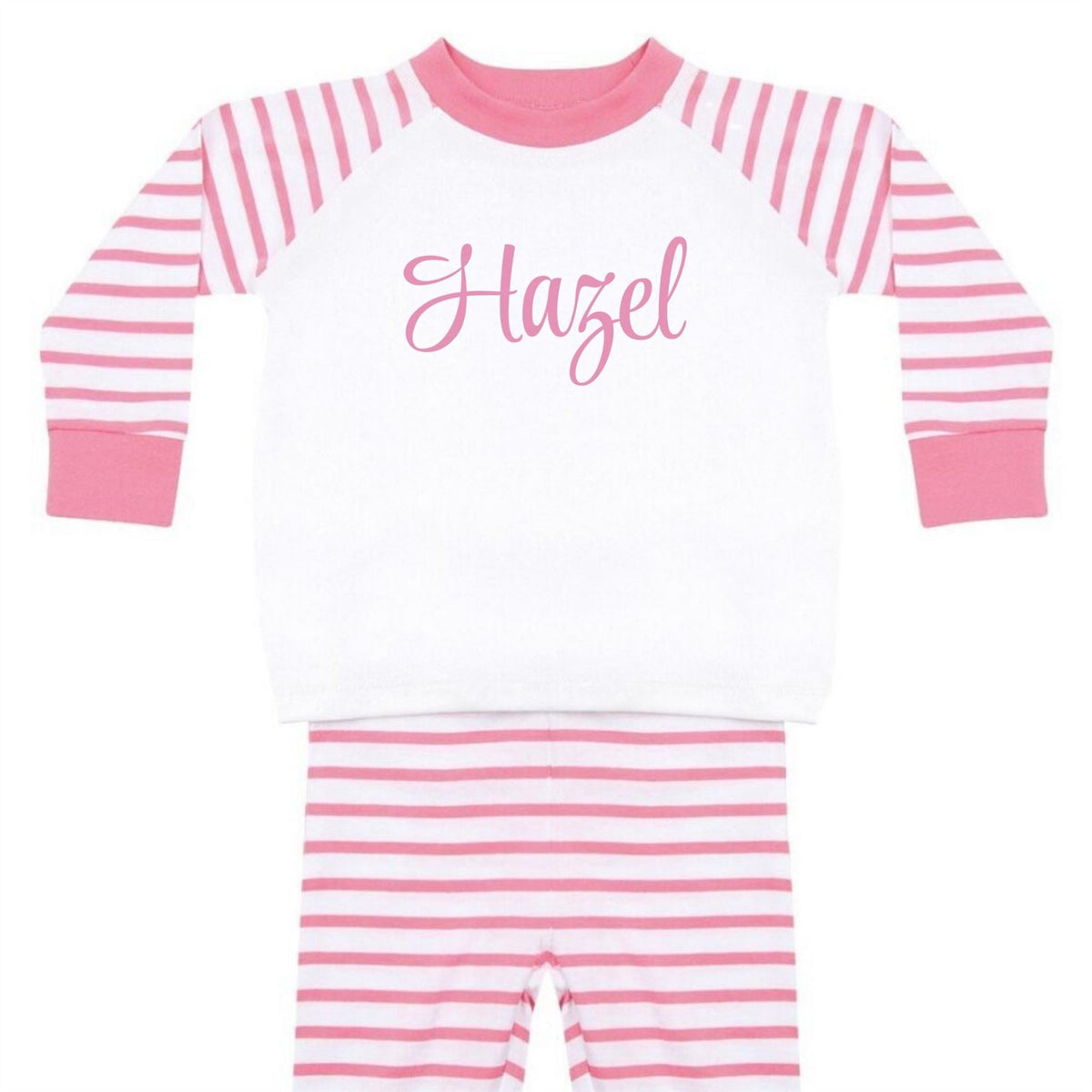 Larkwood Kids Striped Cotton Long Sleeve Pyjama Set