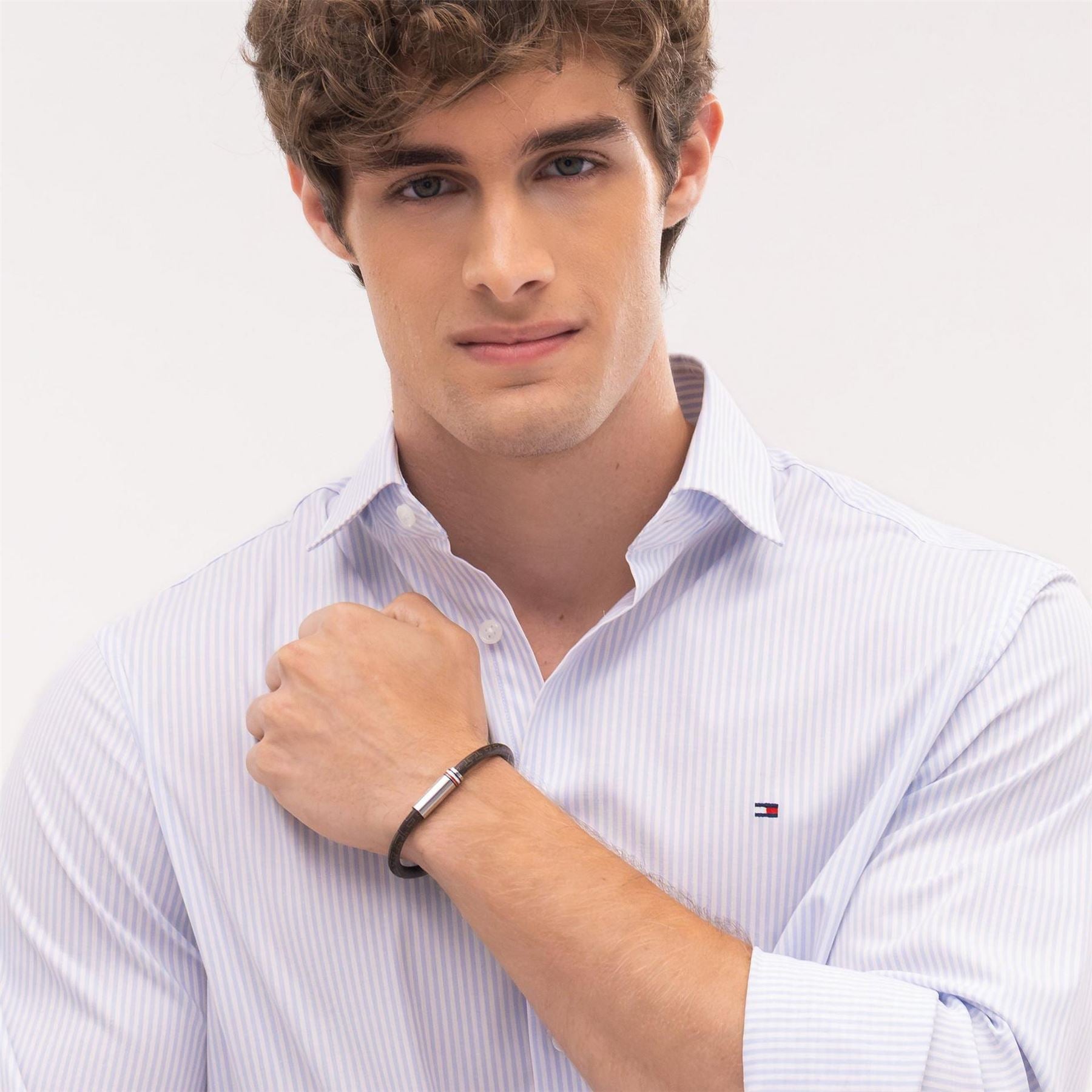 Tommy Hilfiger Hilfiger Men’s Cord Leather Bracelet