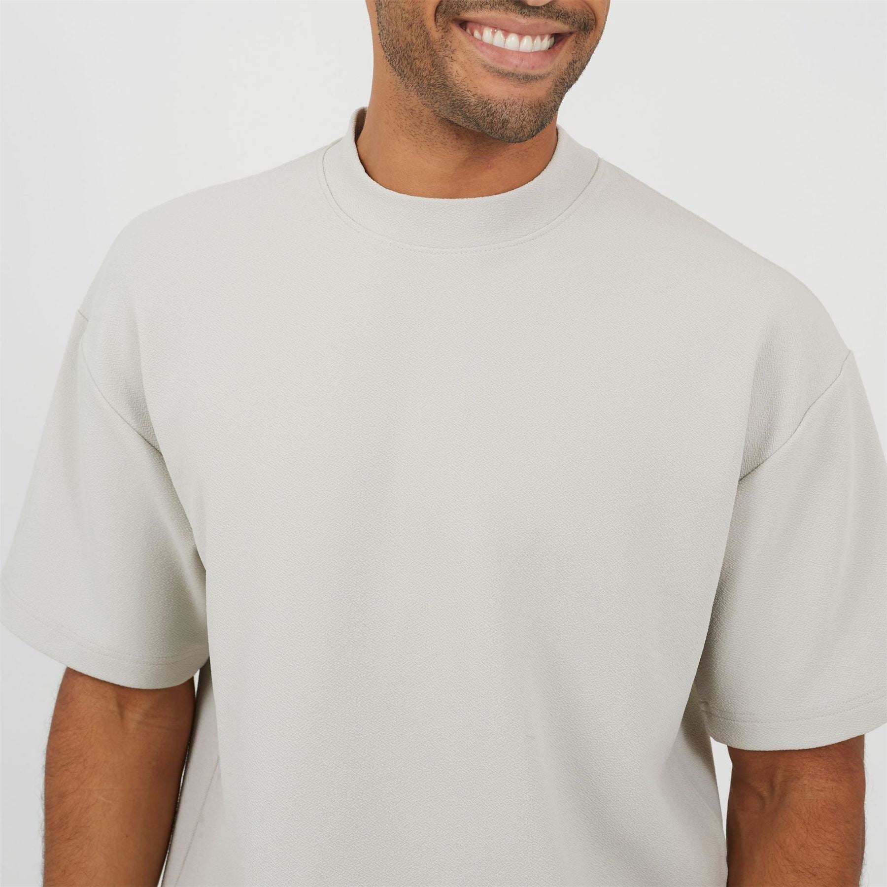 Brave Soul Mens Relaxed Fit Mock Turtle Neck T-Shirt