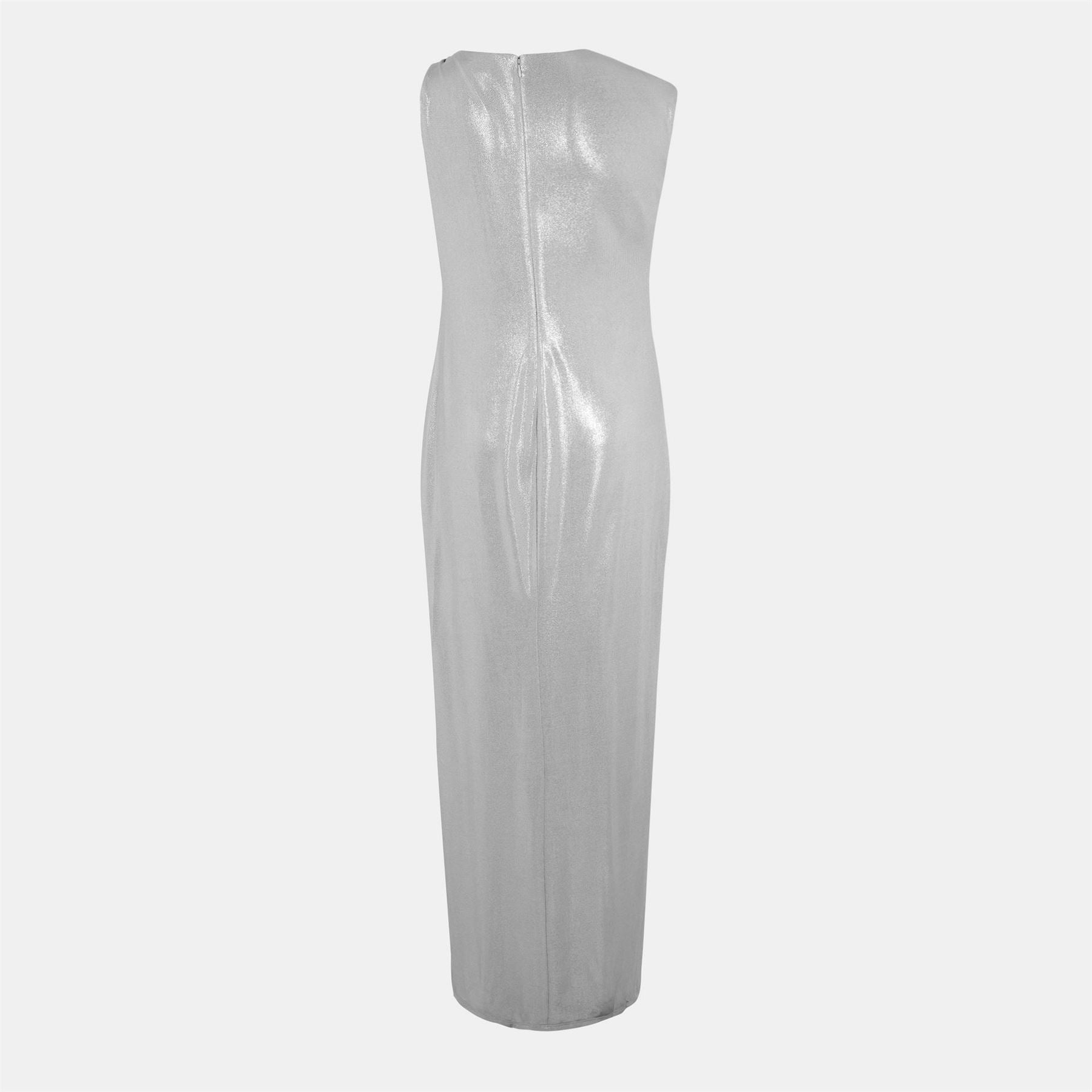 Lauren by Ralph Lauren Keilly Crew Neck Maxi Gown Dress