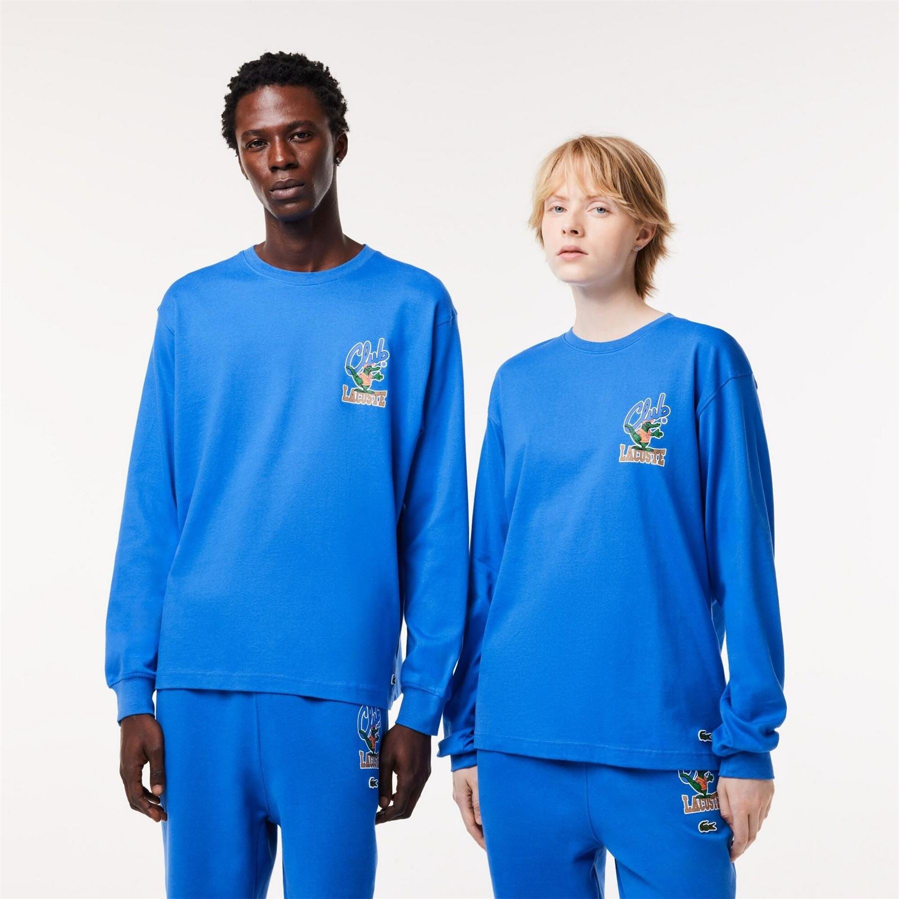 Lacoste Crocodile Print Relaxed Fit Long Sleeve T-Shirt
