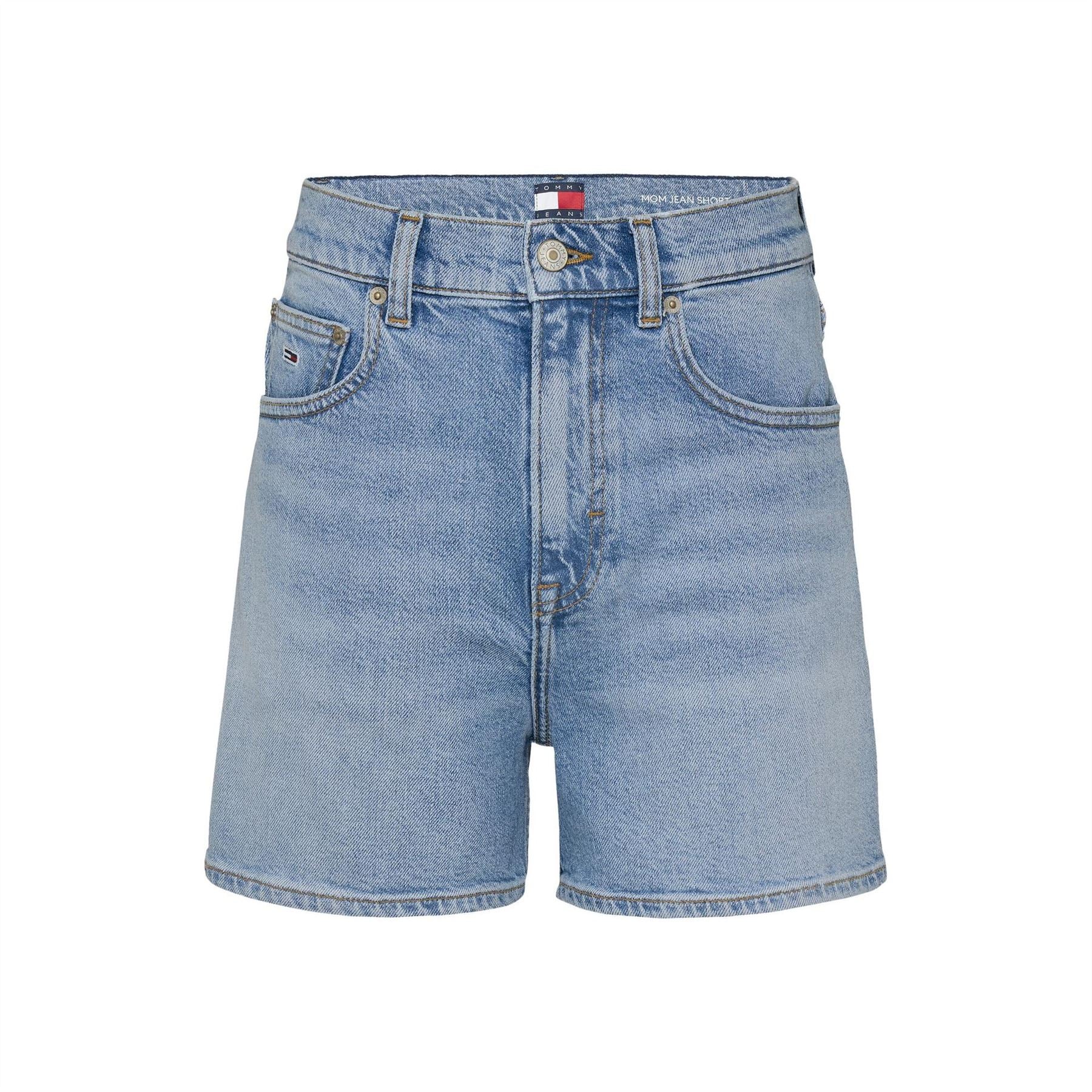 Tommy Jeans Denim Bermuda Shorts with Frayed Hem