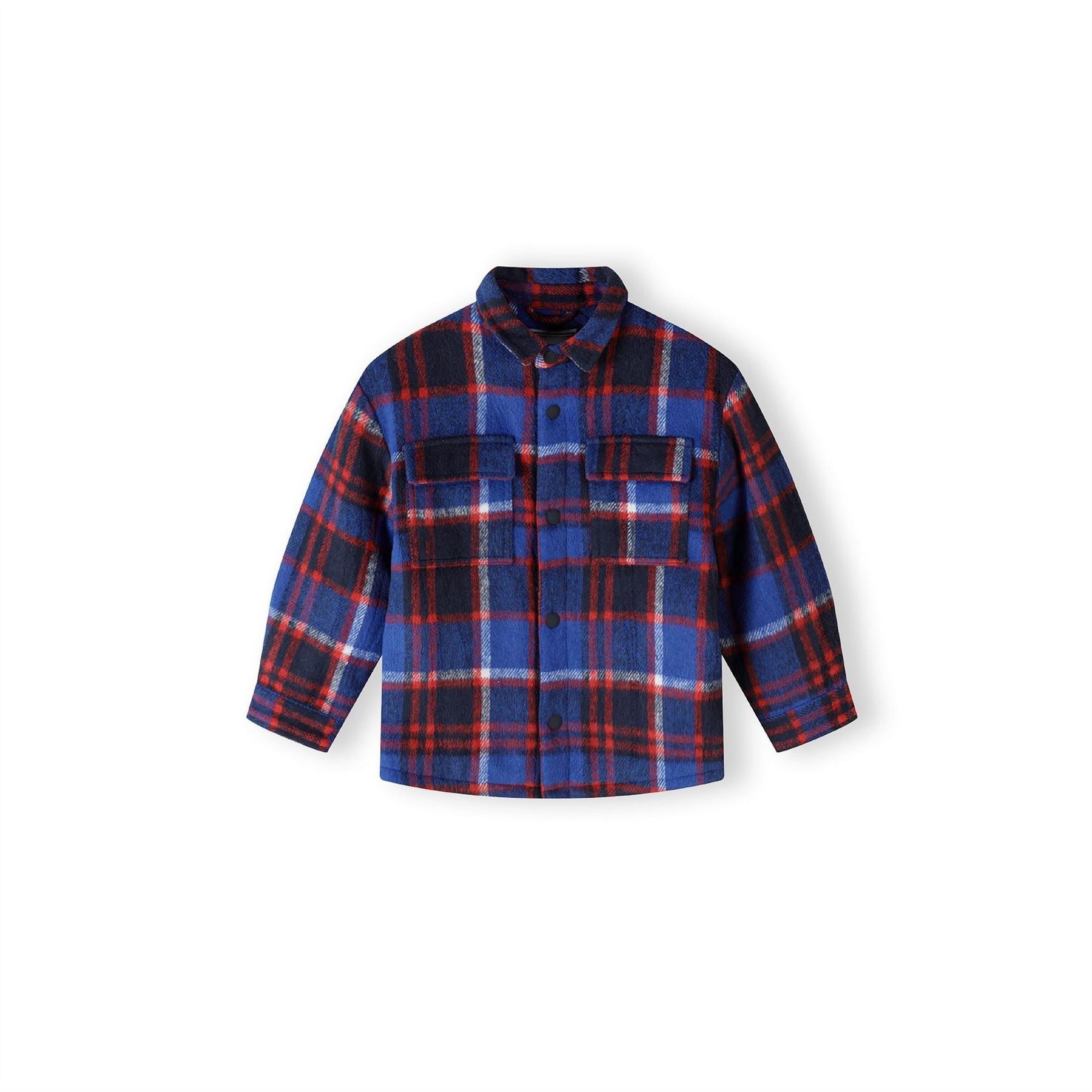 Minoti Boys Padded Shirt Jacket Quilted Blue