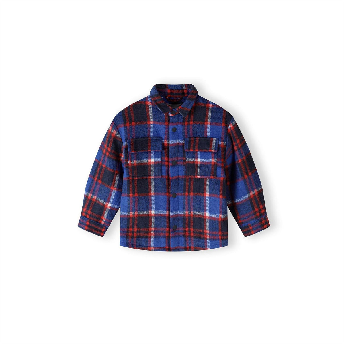 Minoti Boys Padded Shirt Jacket Quilted Blue