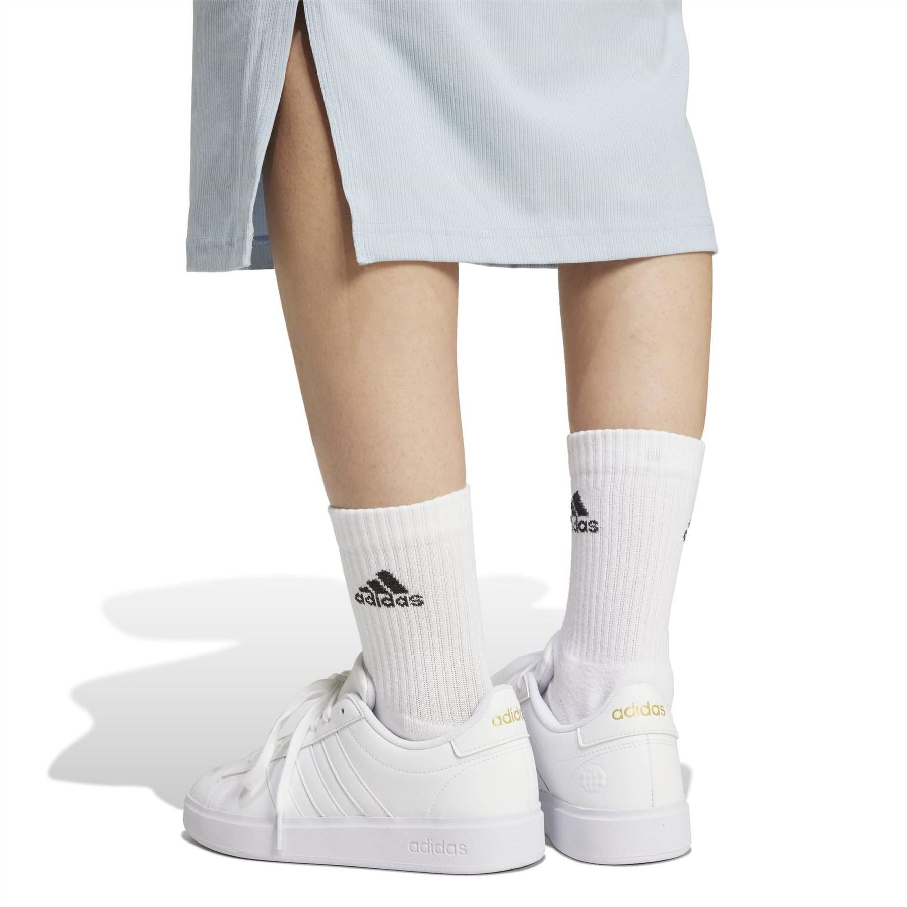 adidas All Szn Rib Fitted Midi Dress