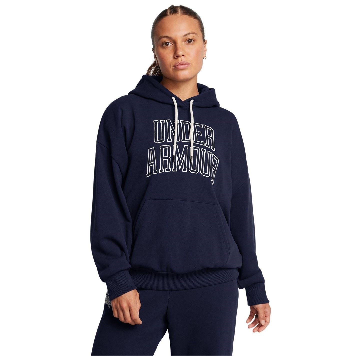 Under Armour Icon Hooded Neck Drop Shoulder Oversize Fit Top