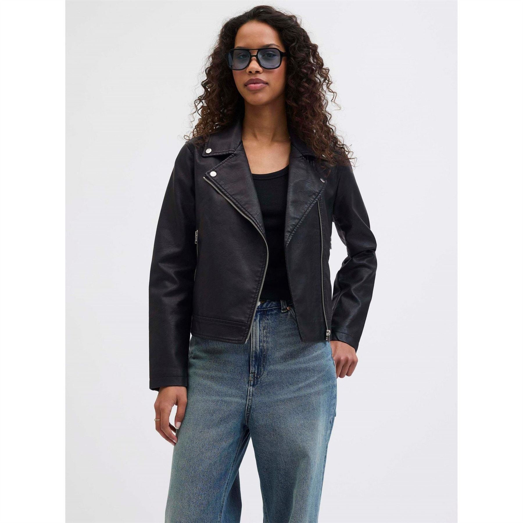 JJXX Faux Leather Biker Jacket Ladies