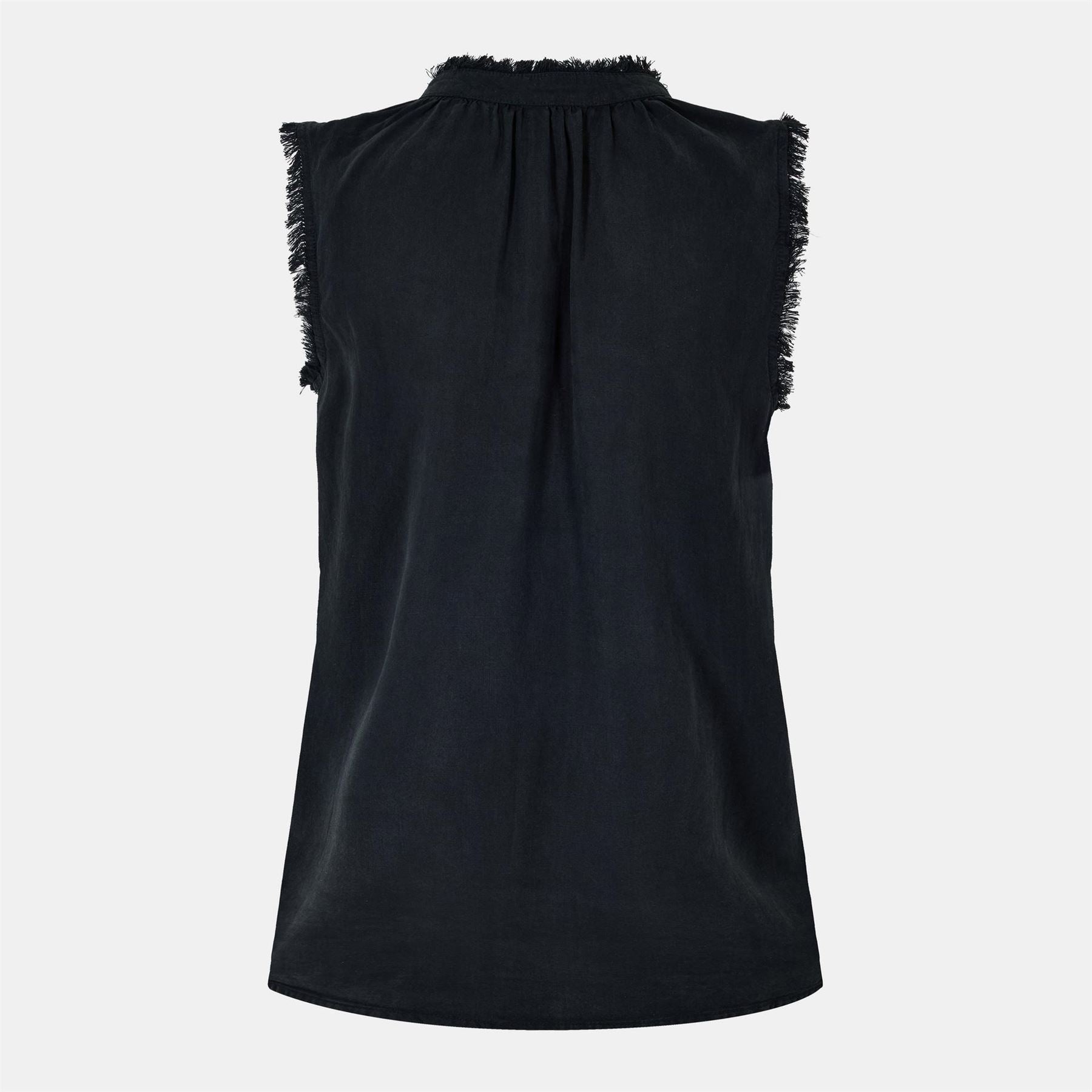 Bella Dahl Frayed Relaxed Fit Tie Neck Sweatshirt