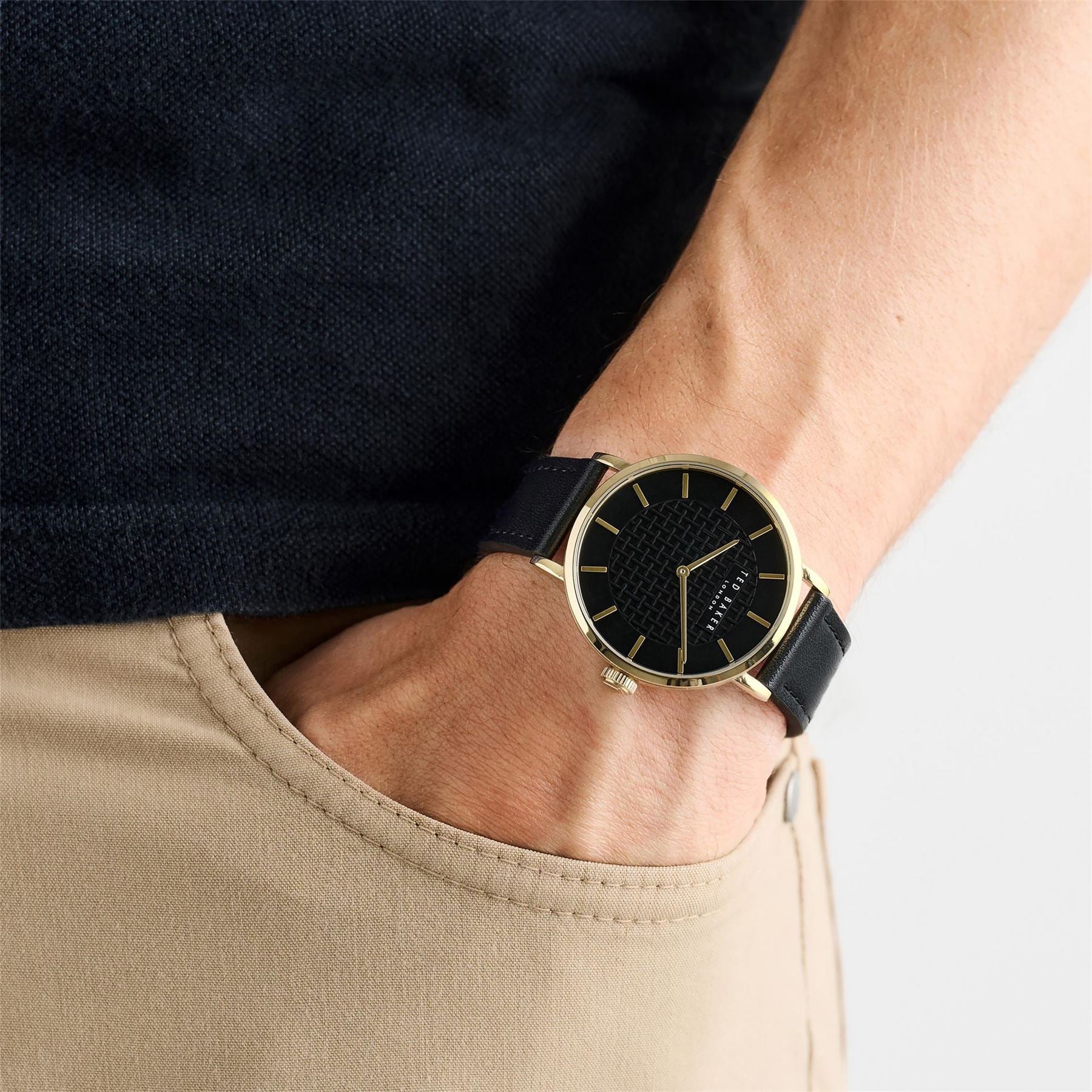 Ted Baker Staciie Leather Single Wrap Dress Analogue Watch