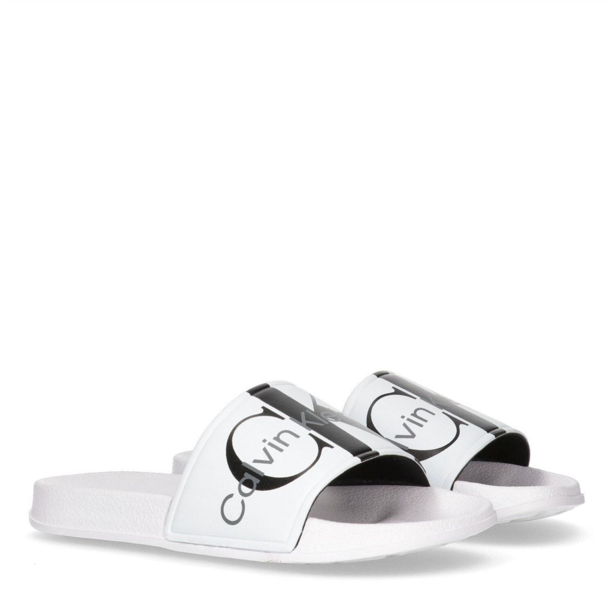 Calvin Klein Jeans Logo Slides Pool Sandals