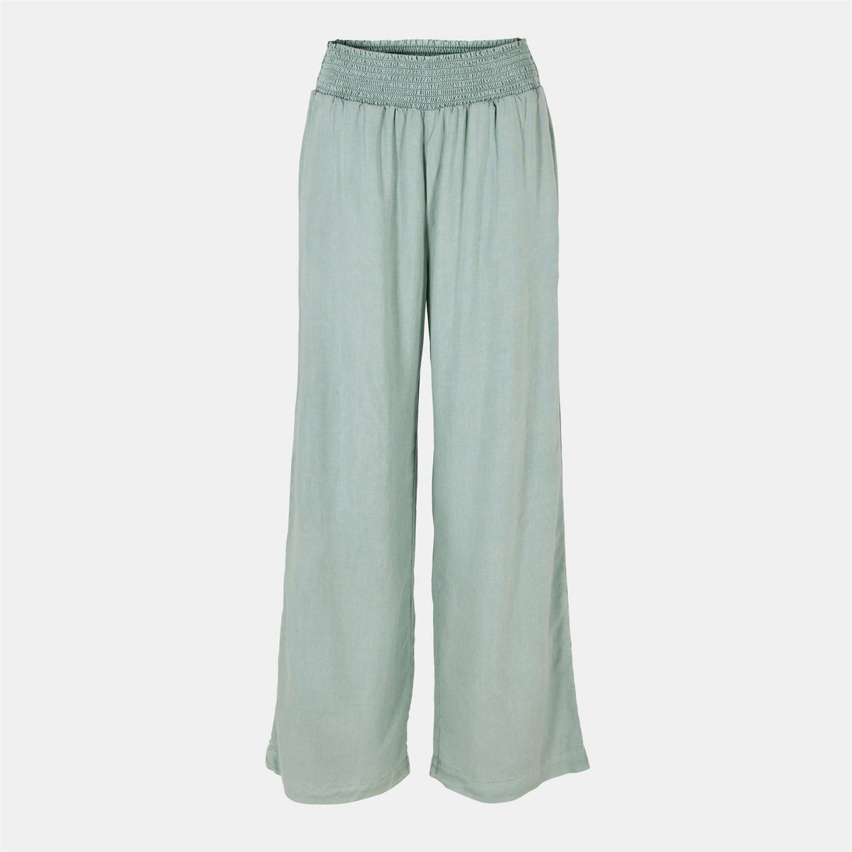 Bella Dahl Smock Waist Wide Leg Solid Patterned Trousers