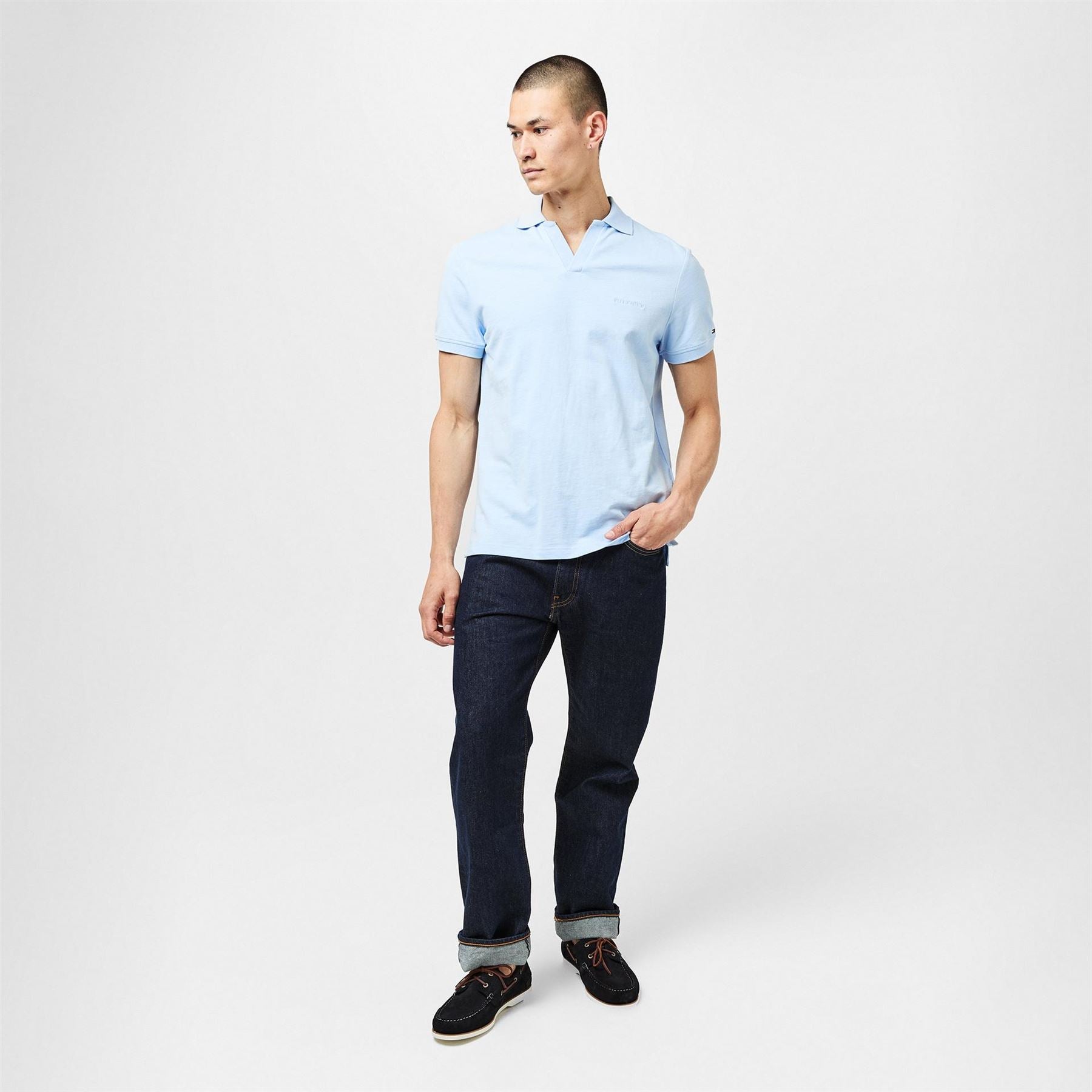 Tommy Hilfiger Cotton Linen Terry Short Sleeve Polo Shirt