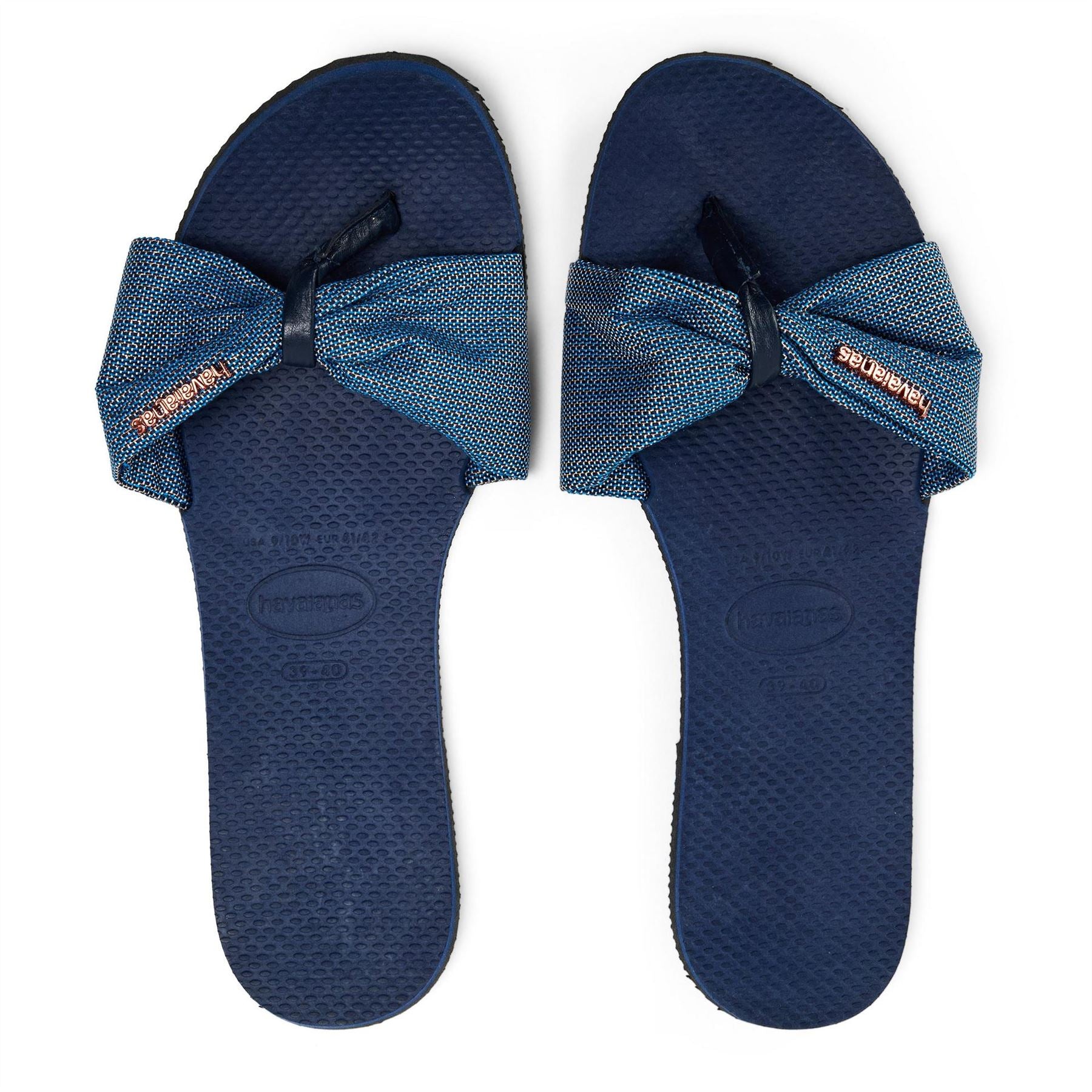 Havaianas Womens Hav. You St Tropez Shine Navy Blue Flip Flops