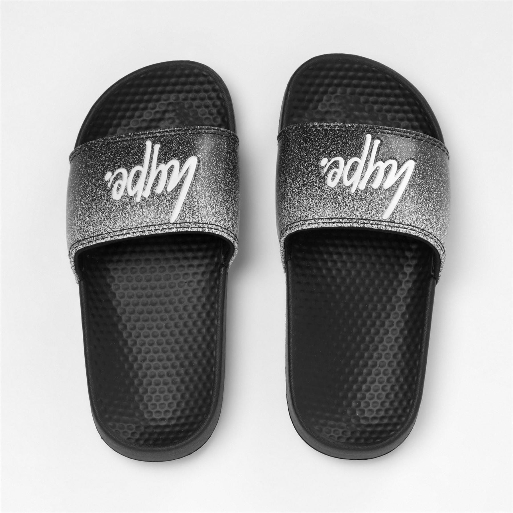Hype Speckle Slides Flat Heel Open Toe