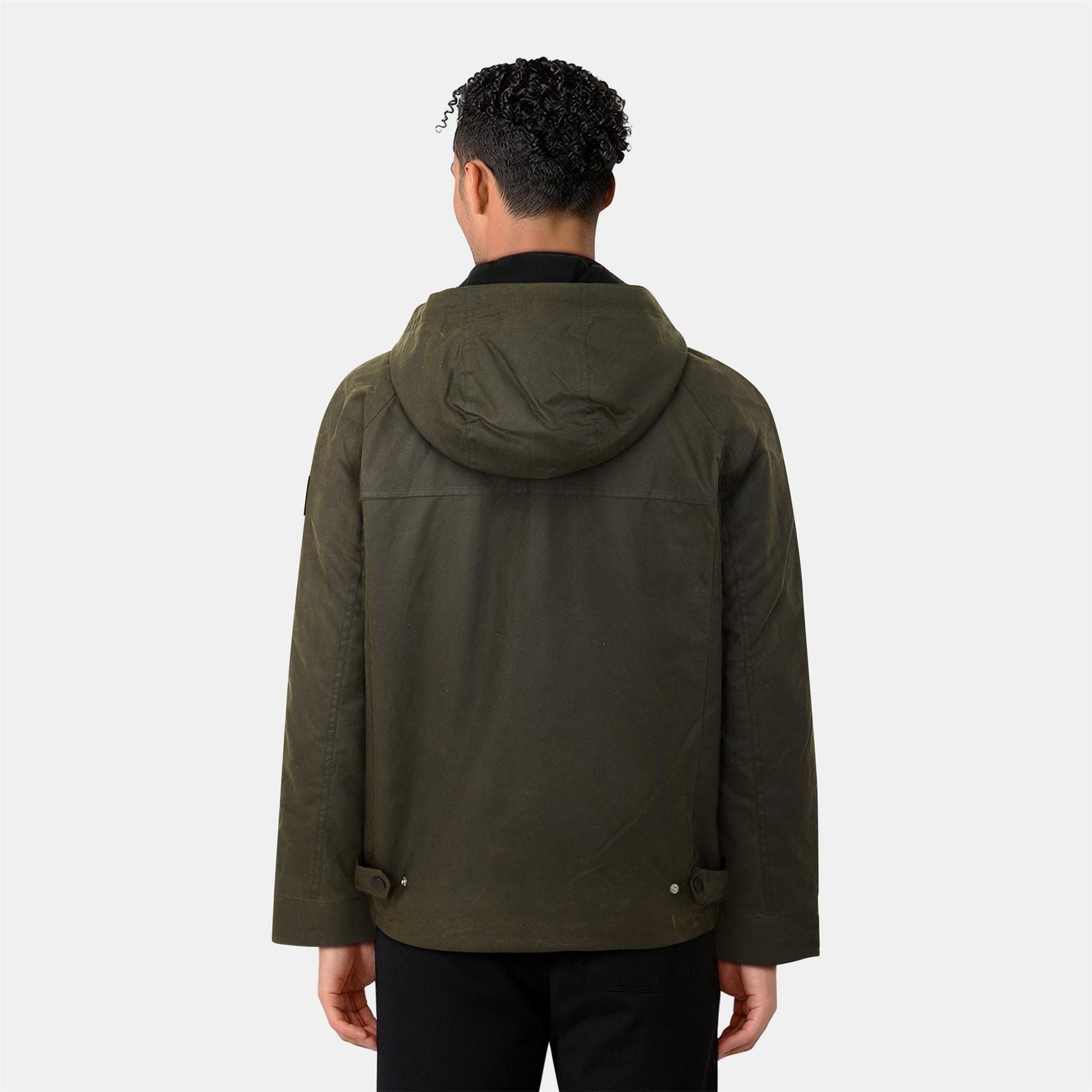 Lyle and Scott Hooded Bomber Jacket with Flap Pocket