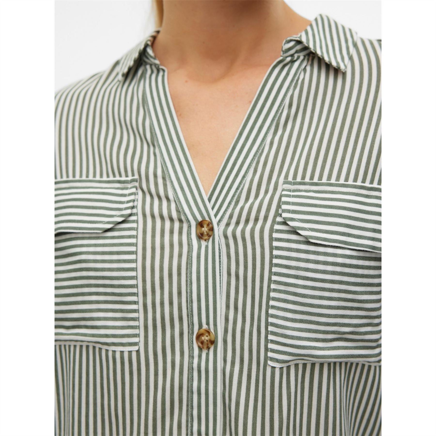 Vero Moda Bumpy Regular Fit V-Neck Long Sleeve Shirt