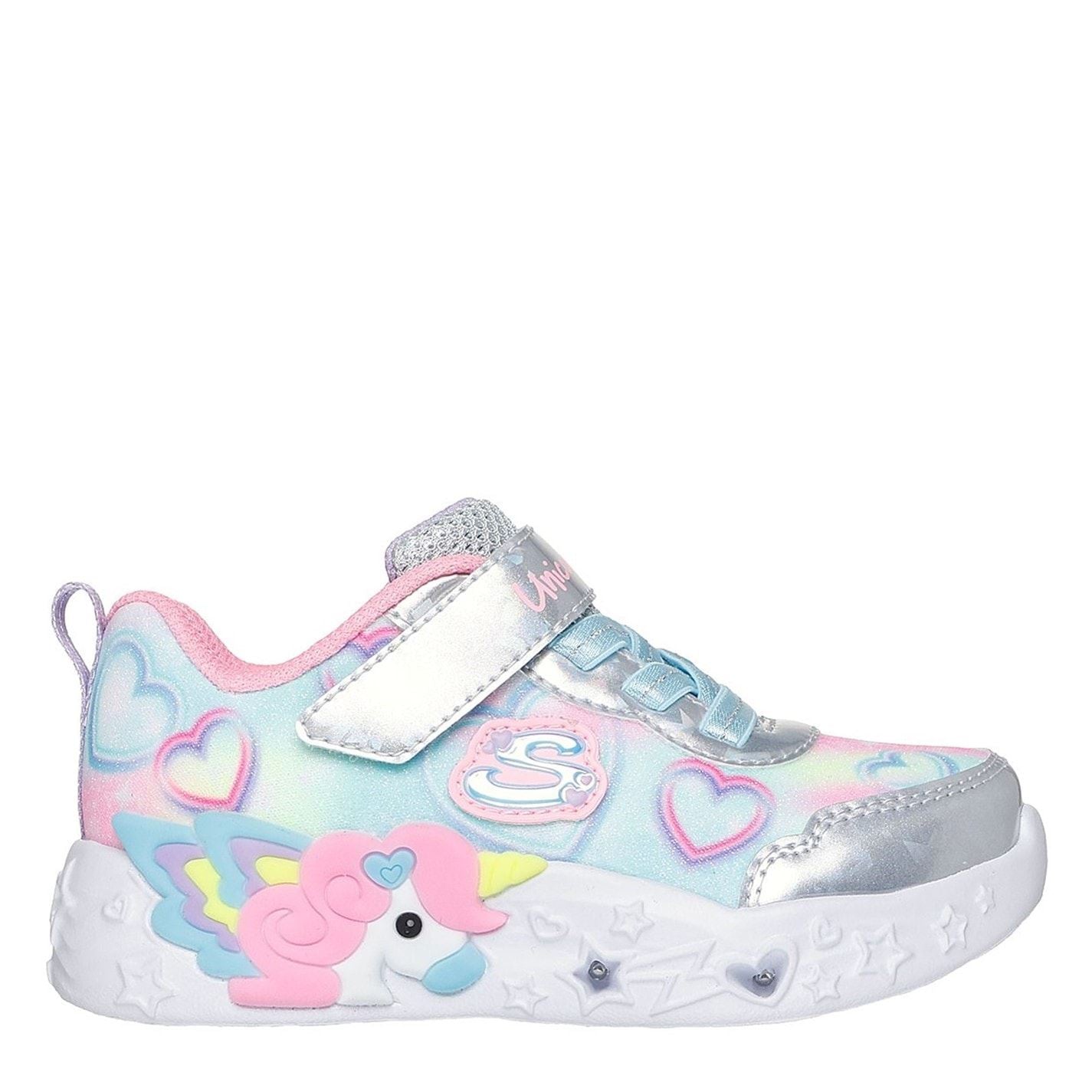 Skechers Lighted Unicorn Gore  And  Strap W Mult Light Up Trainers Girls