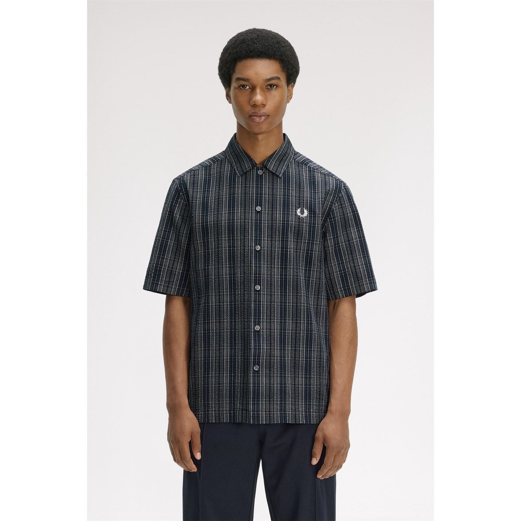 Fred Perry Patterned Short Sleeve Shirt