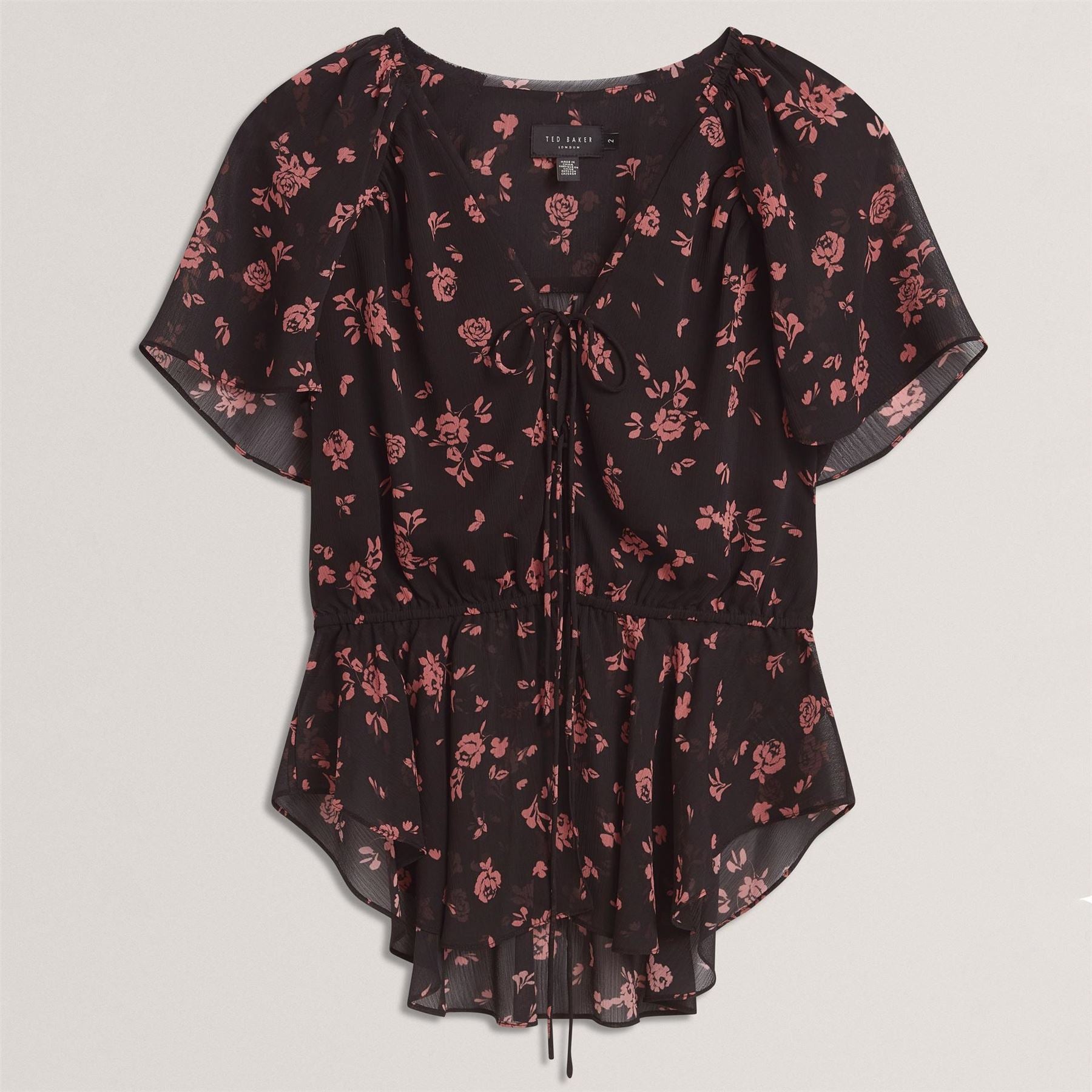 Ted Baker Baker Soft Woven Peplum Top