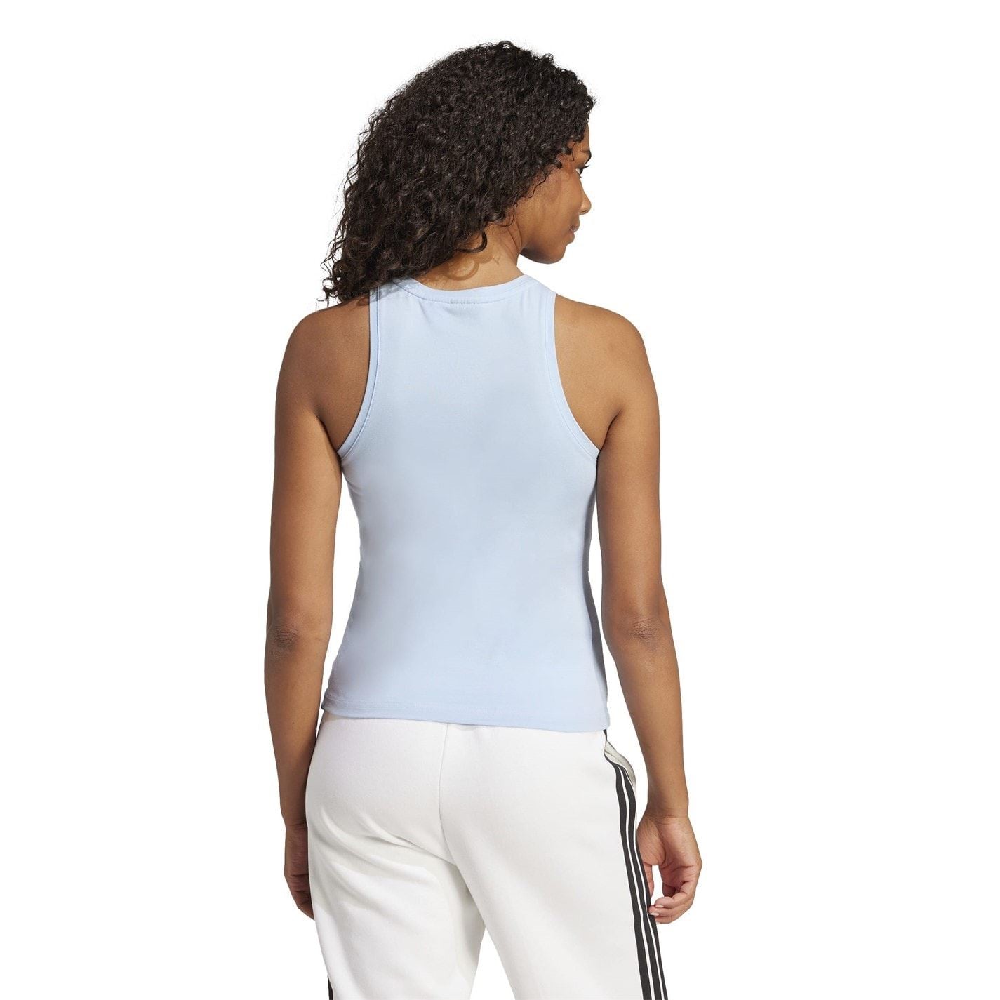 adidas Womens Essentials Linear Slim Cotton Tank Top