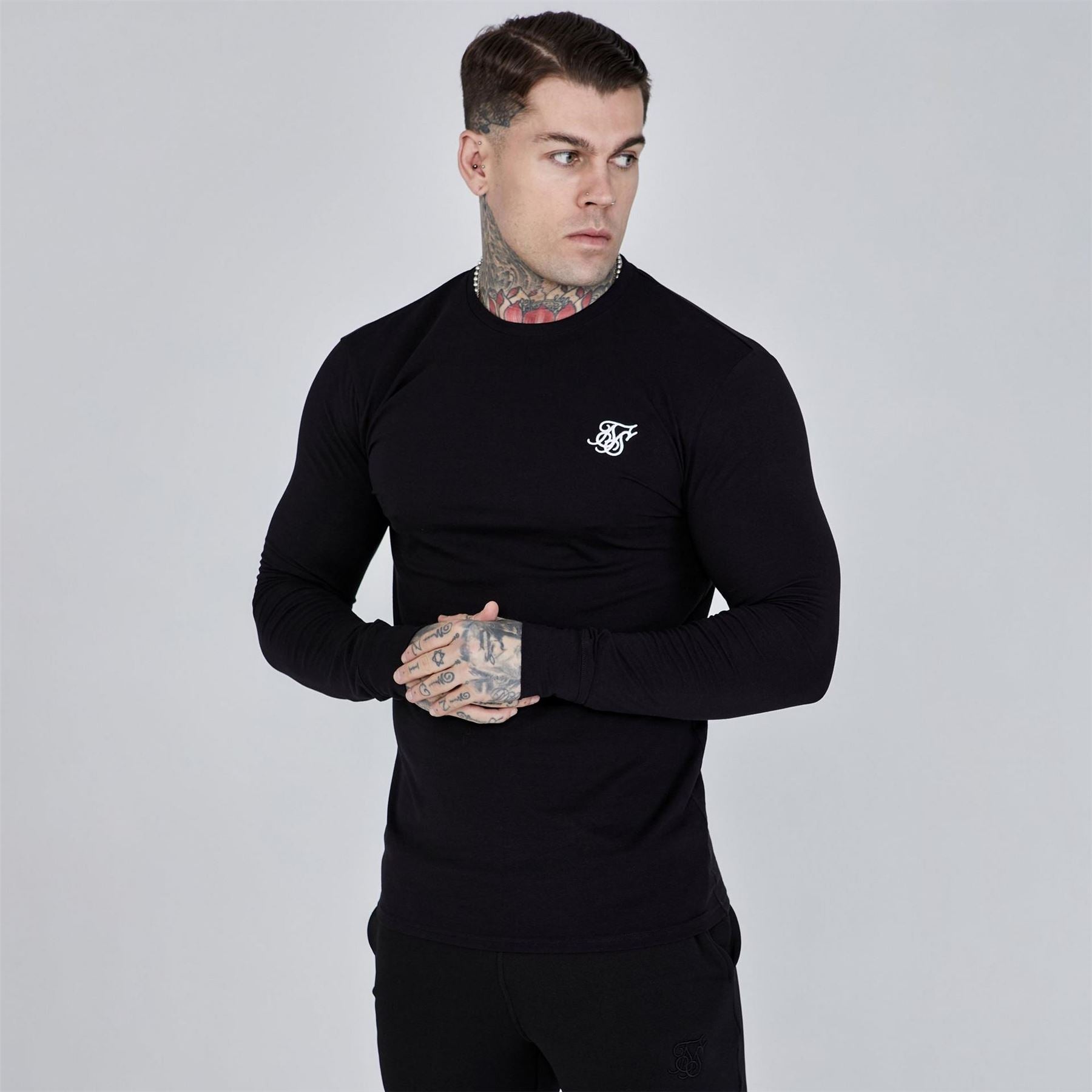 SikSilk Essential Slim Fit Crew Neck T-Shirt