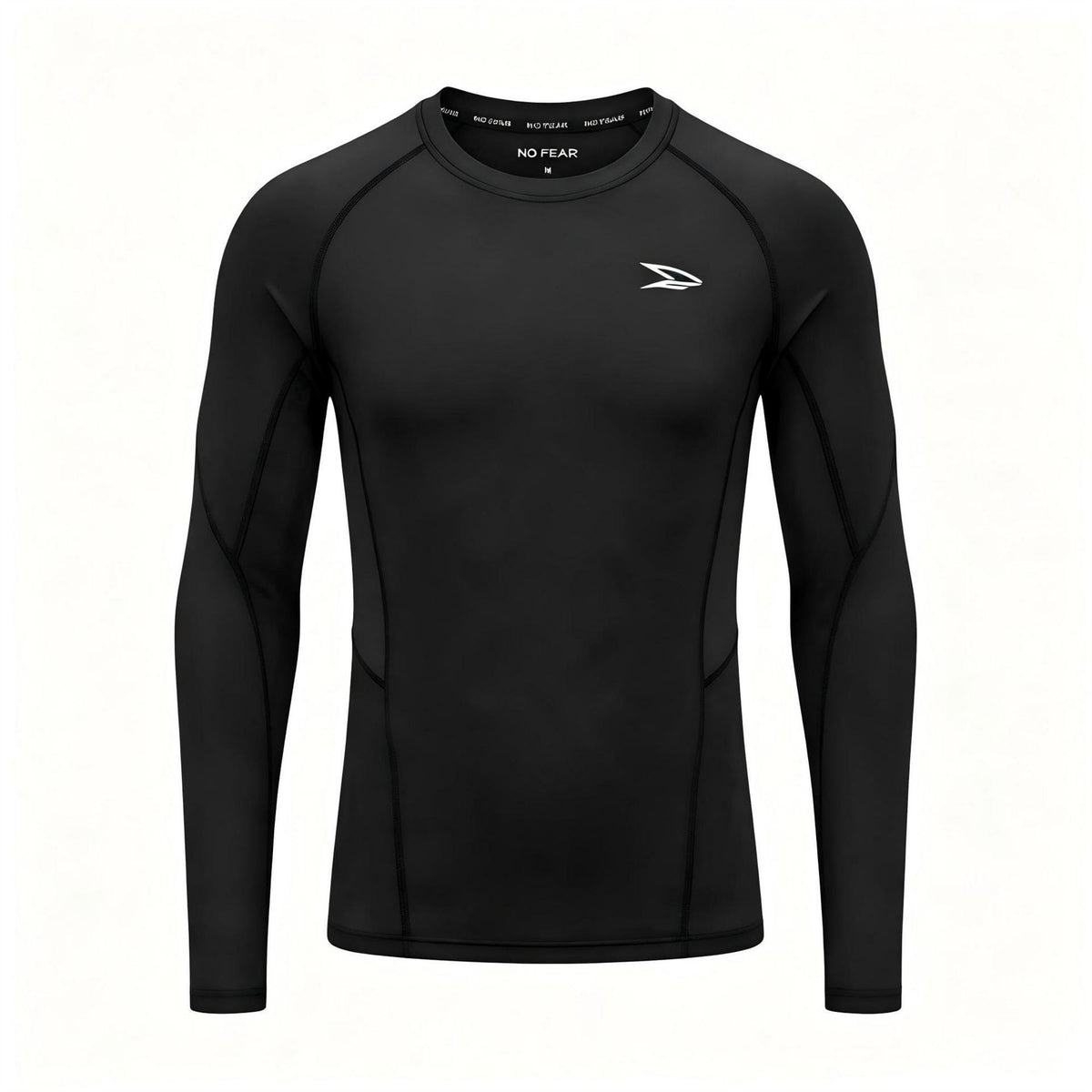 No Fear Mens Raglan Compression Long Sleeve Top
