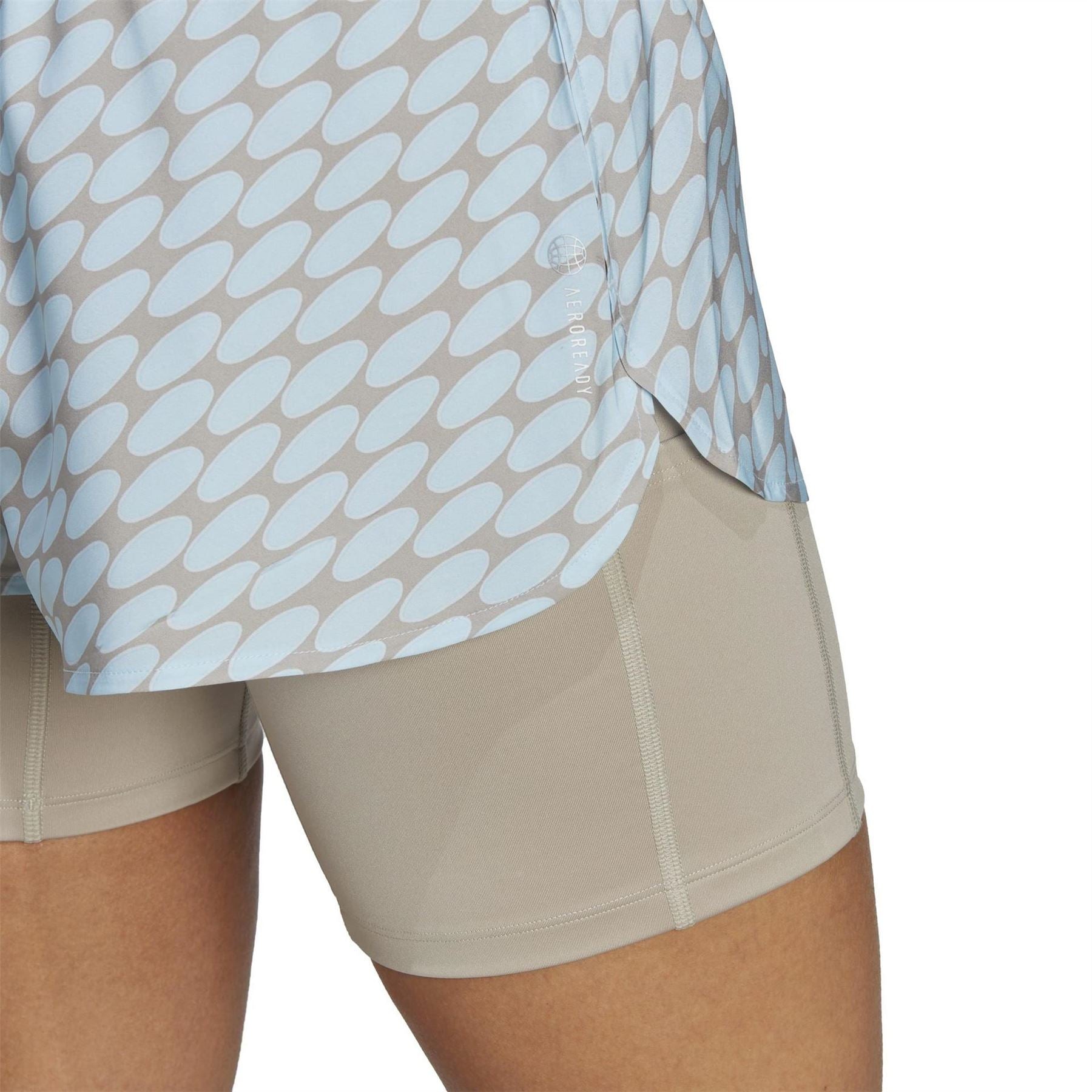 adidas Womens X Marimekko Run Icons Logo 2 In 1 Running Shorts