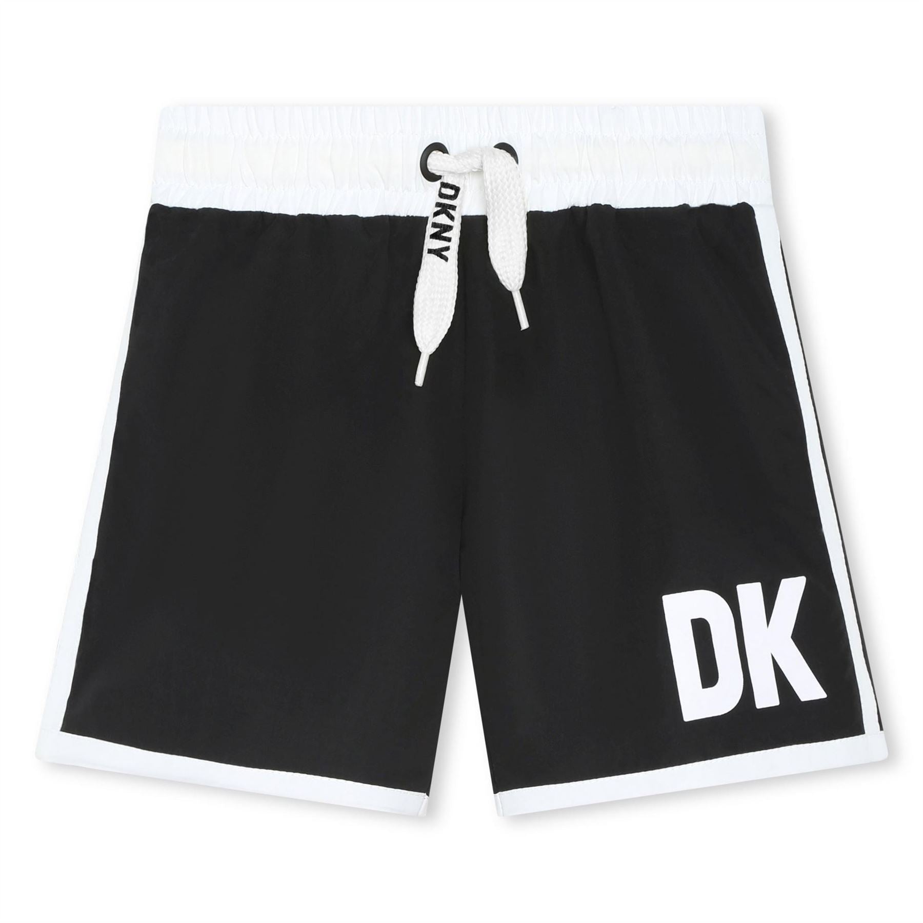 DKNY Logo Print Swim Shorts