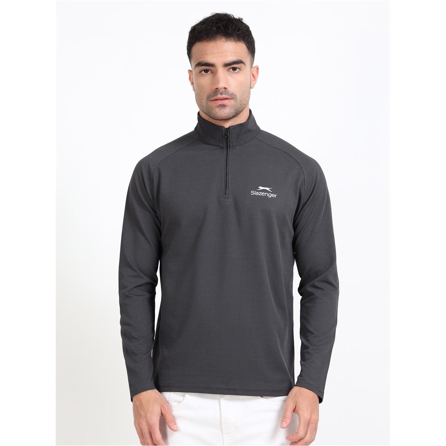 Slazenger Mens Hybrid Quarter Zip Sweatshirt