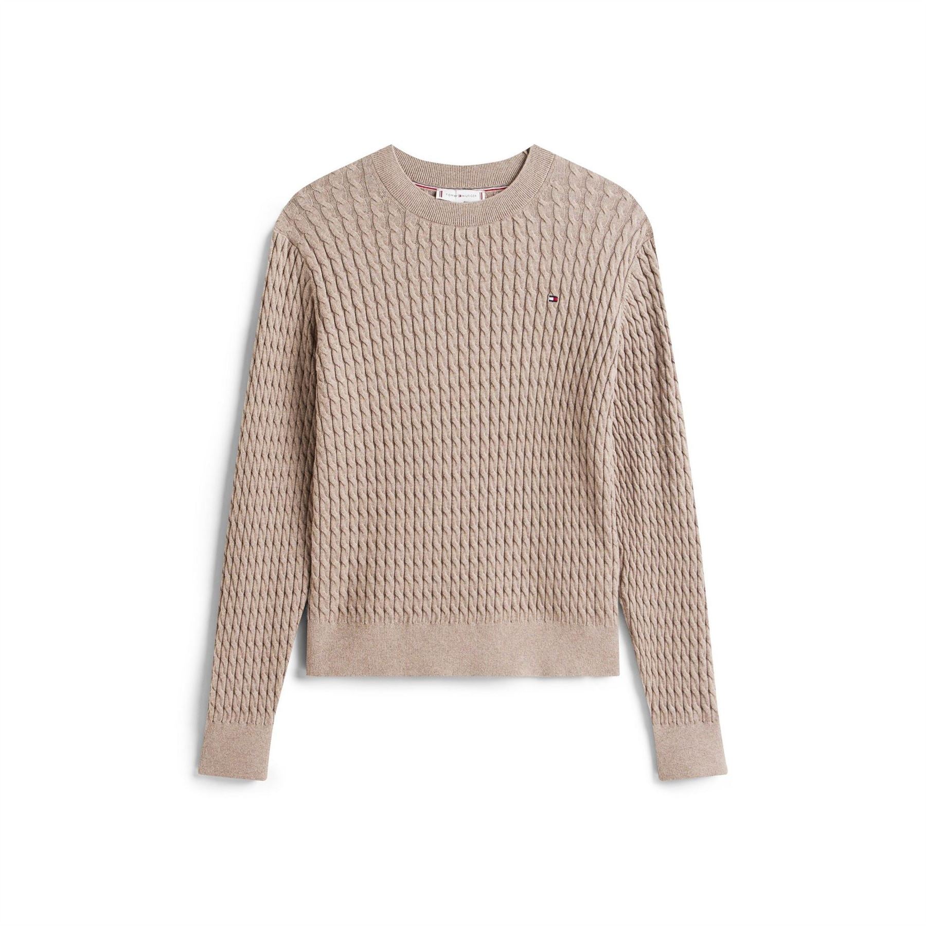 Tommy Hilfiger Cable Detail Crew Neck Long Sleeve Sweater