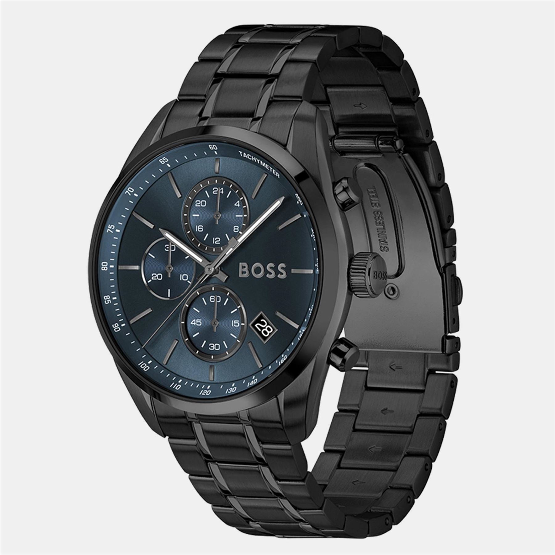 Boss Grand Prix 44 Chrono Black Ip Watch