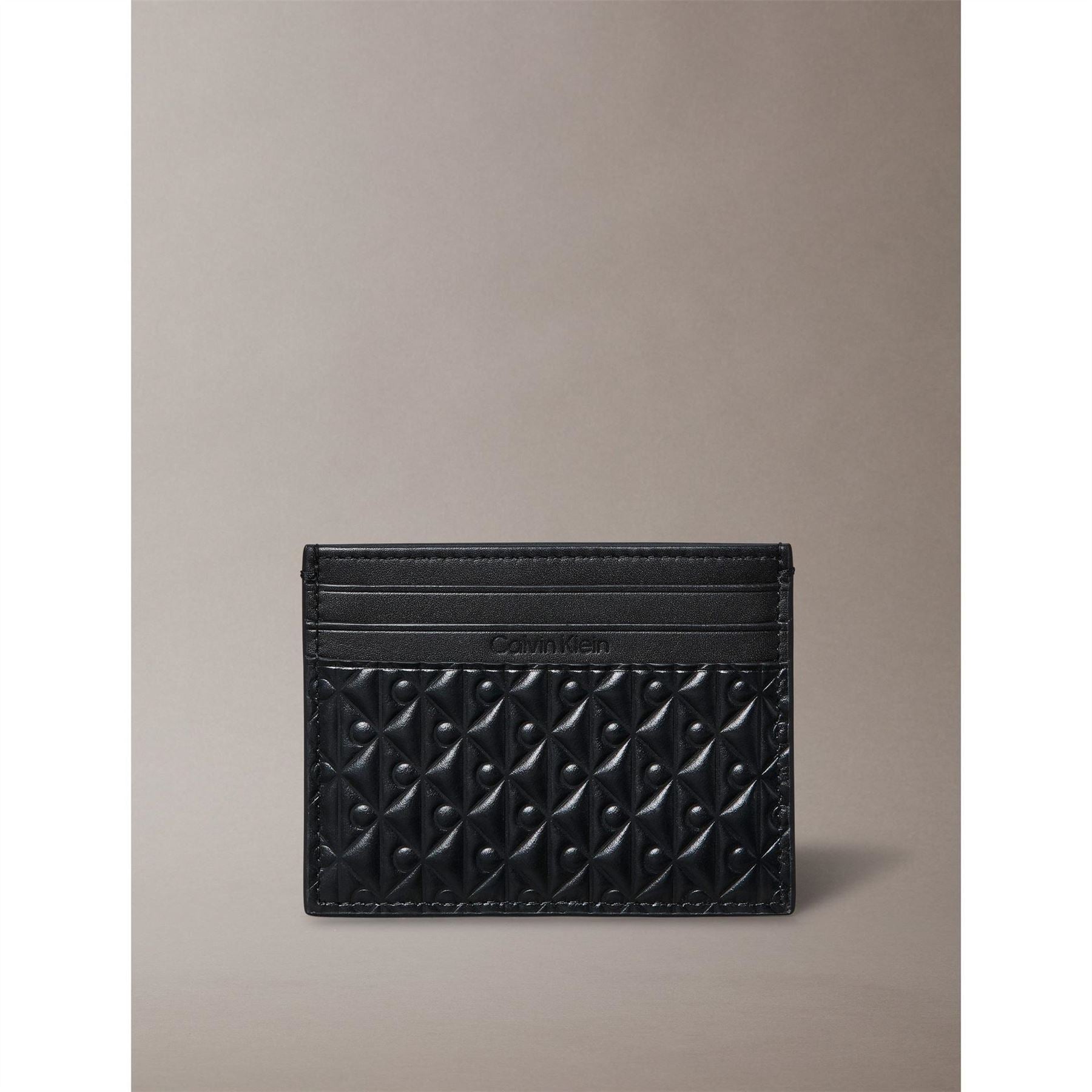 Calvin Klein Embossed Emblem Leather Card Holder