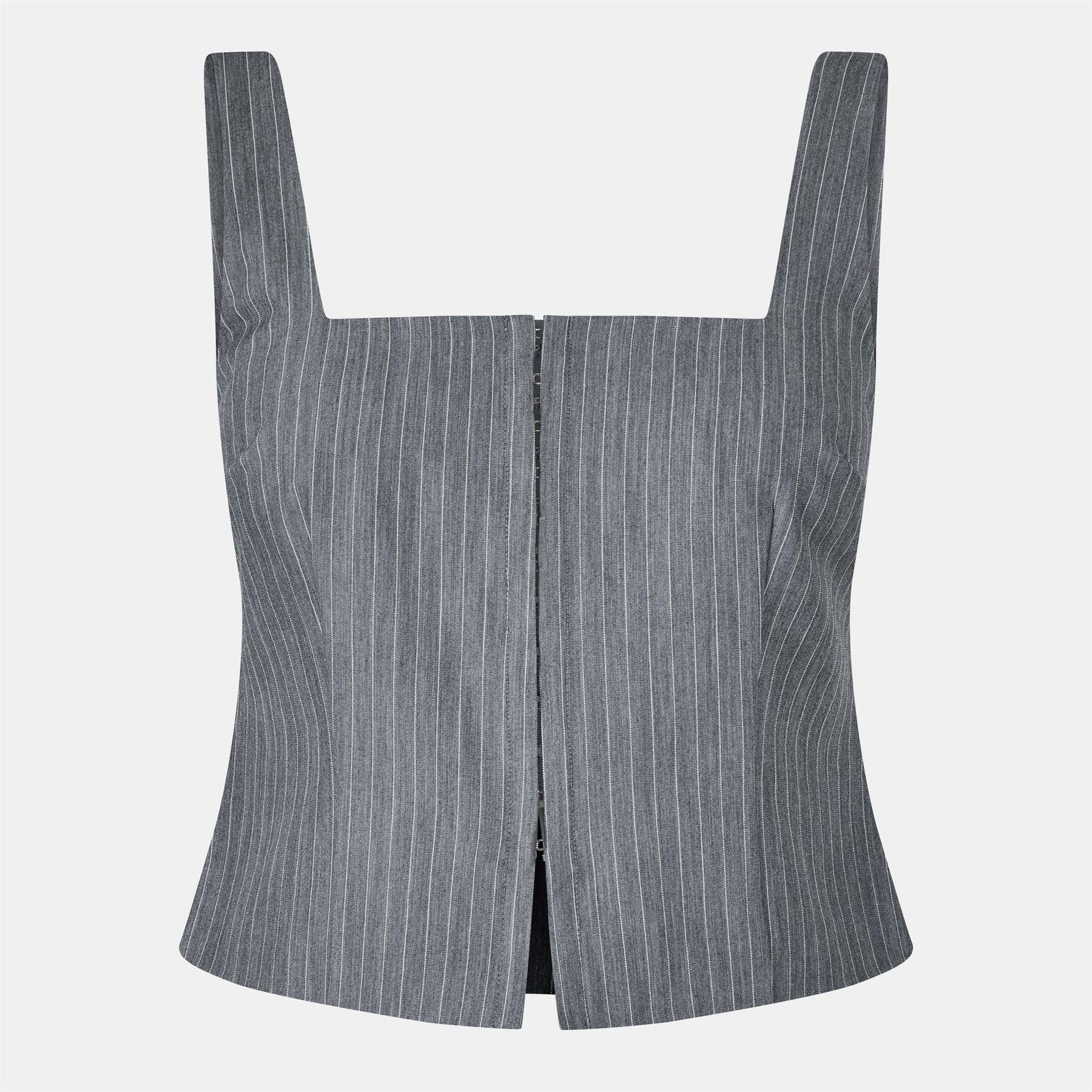 Jack Wills Pinstripe Square Neck Sleeveless Bustier Blouse