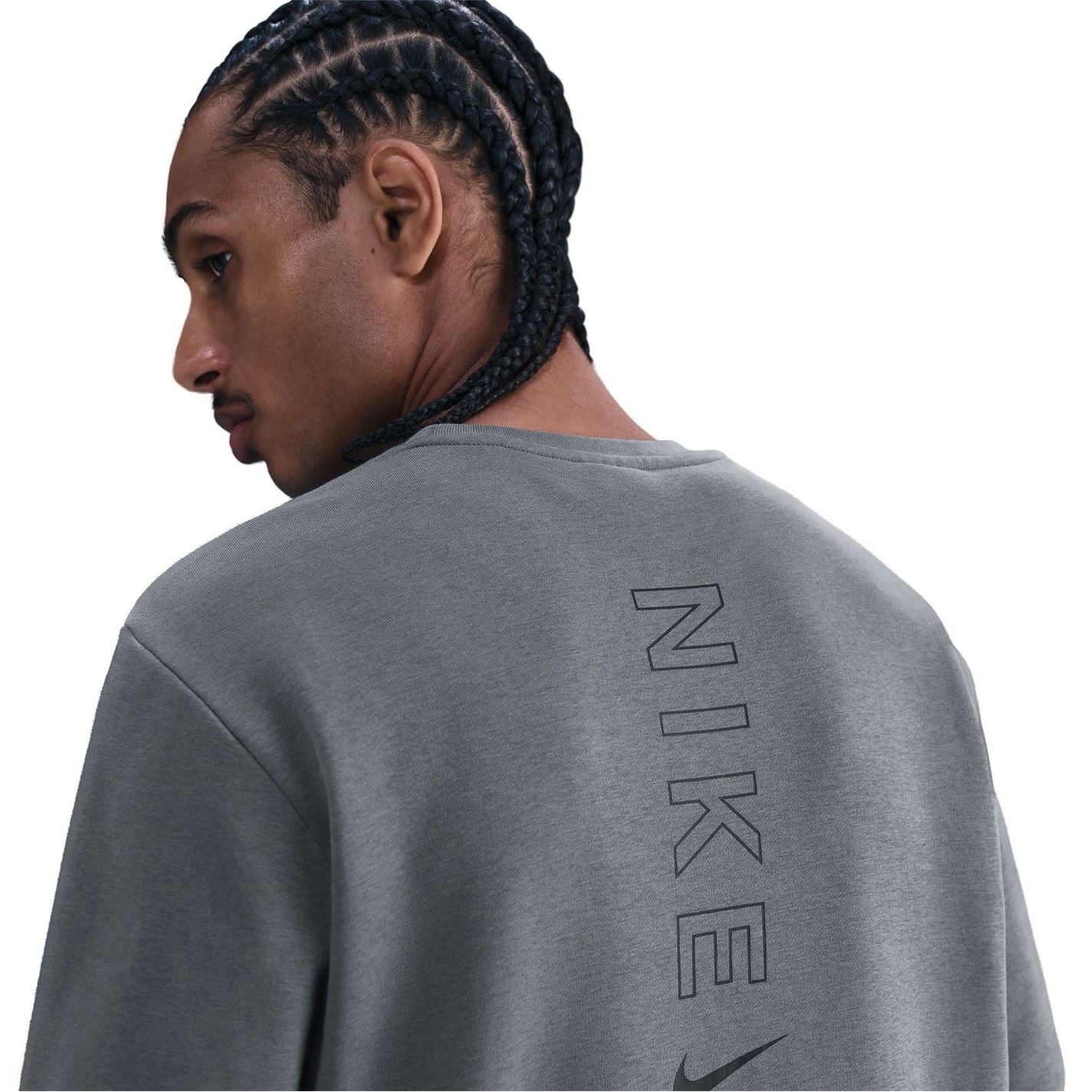 Nike Crew Neck Ribbed Collar Long Sleeve Raglan Sweatshirt