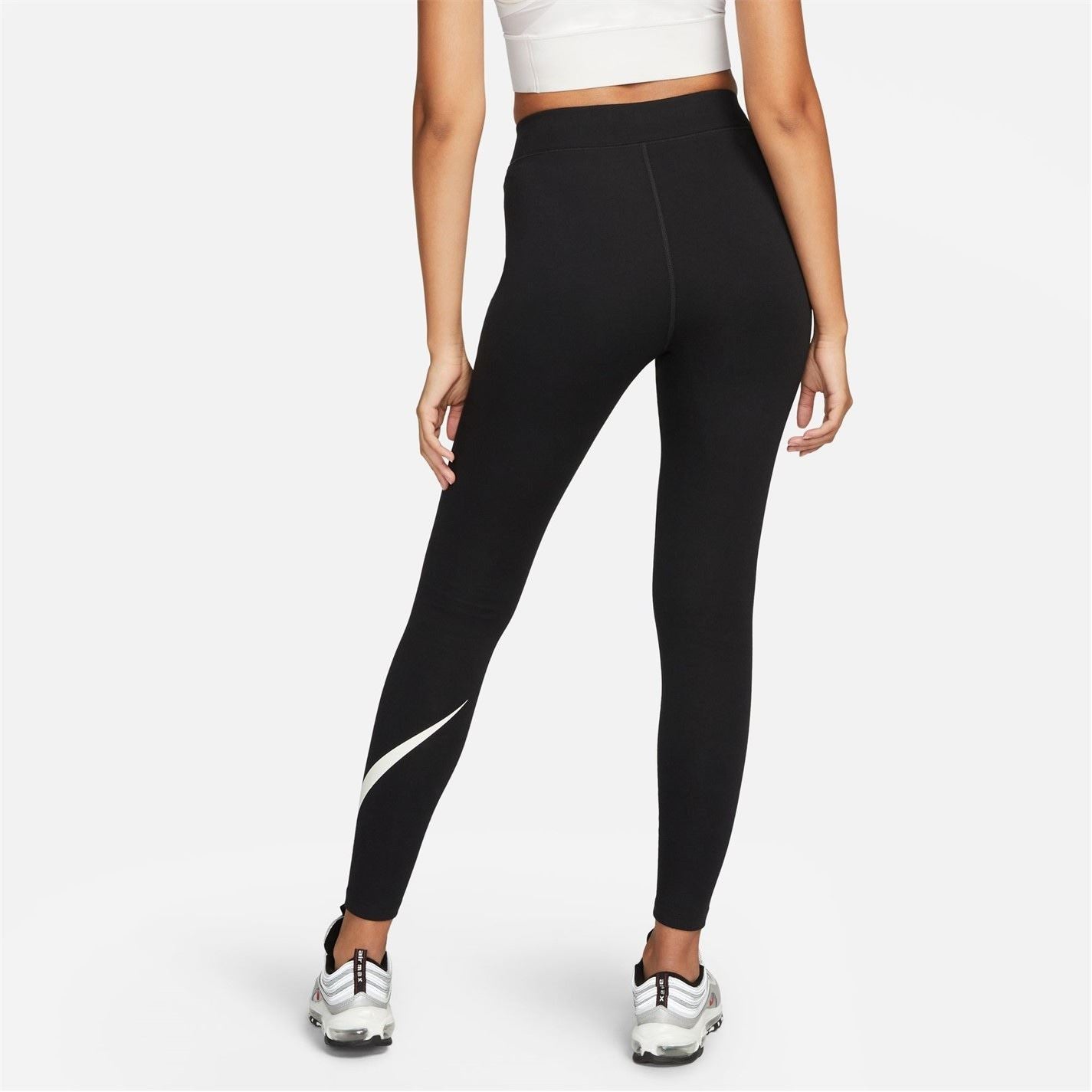 Nike Womens Sportswear Essential Mid Rise Swoosh Leggings