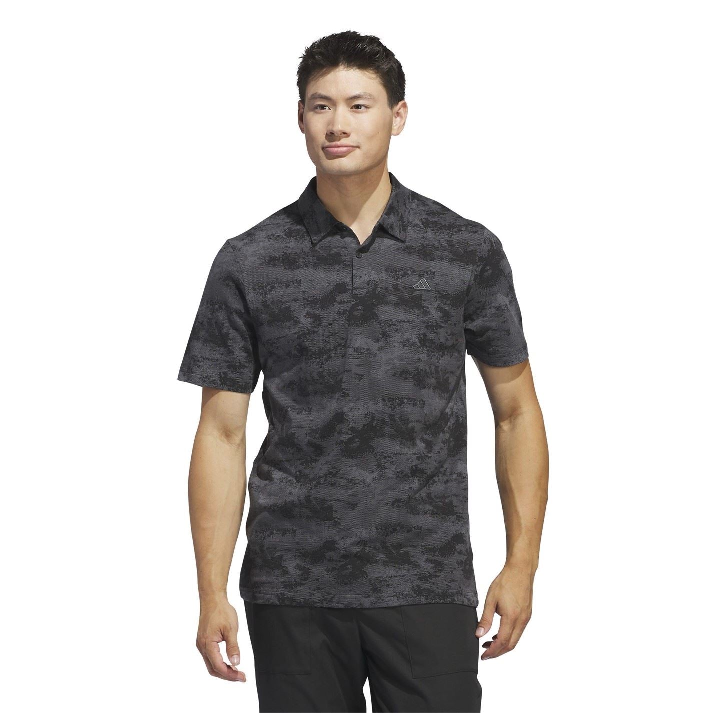 adidas Mens Go To Printed Mesh Polo Shirt