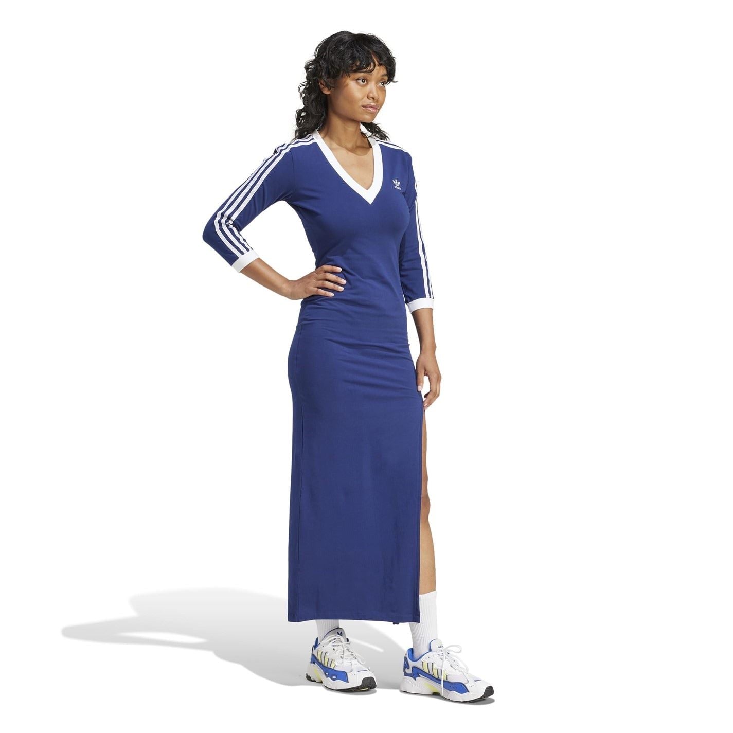 adidas Originals W V-Neck Maxi T-Shirt Dress