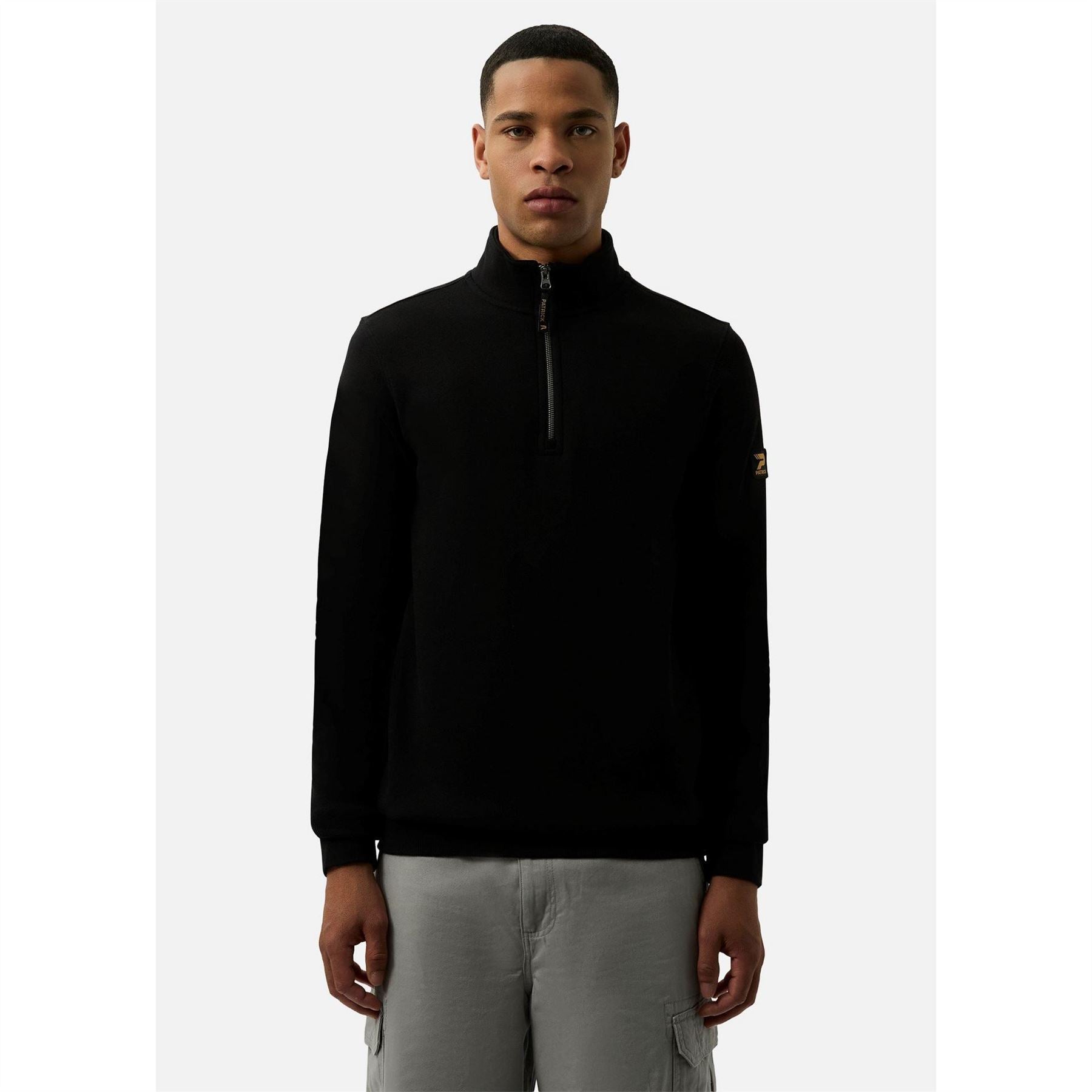 Patrick Harlem Zip Neck Long Sleeve Sweatshirt
