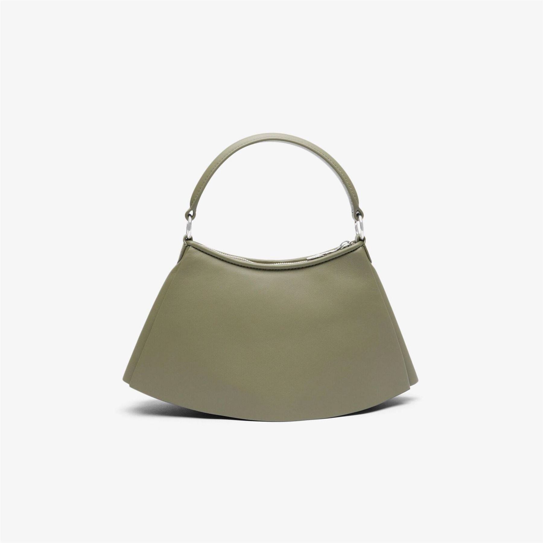 Lacoste Lenglen Crescent Shape Hobo Bag with Silver Hardware