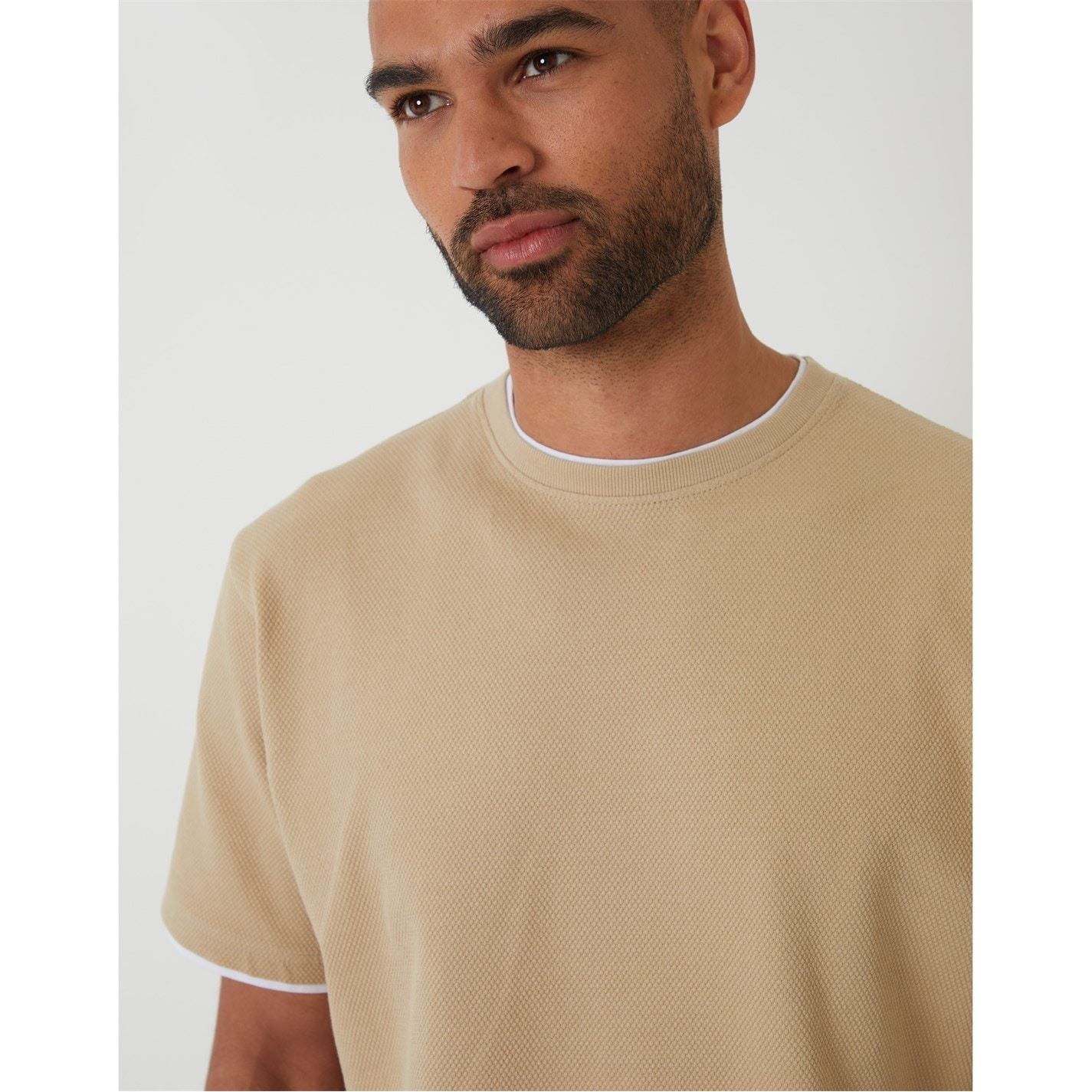Threadbare Mock Neck Regular Fit Short Sleeve T-Shirt