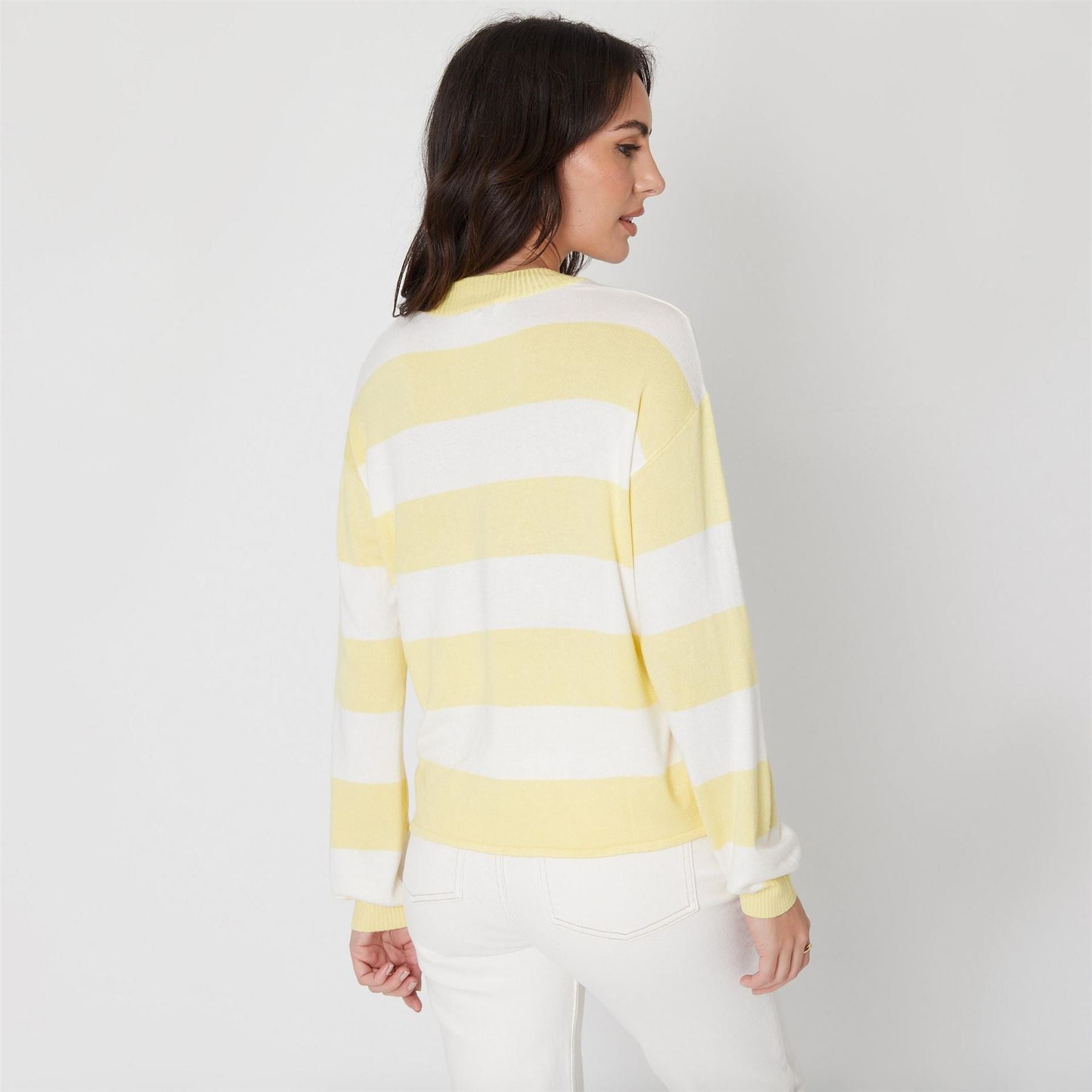 Be You Stripe Crew Neck Regular Fit Sweater