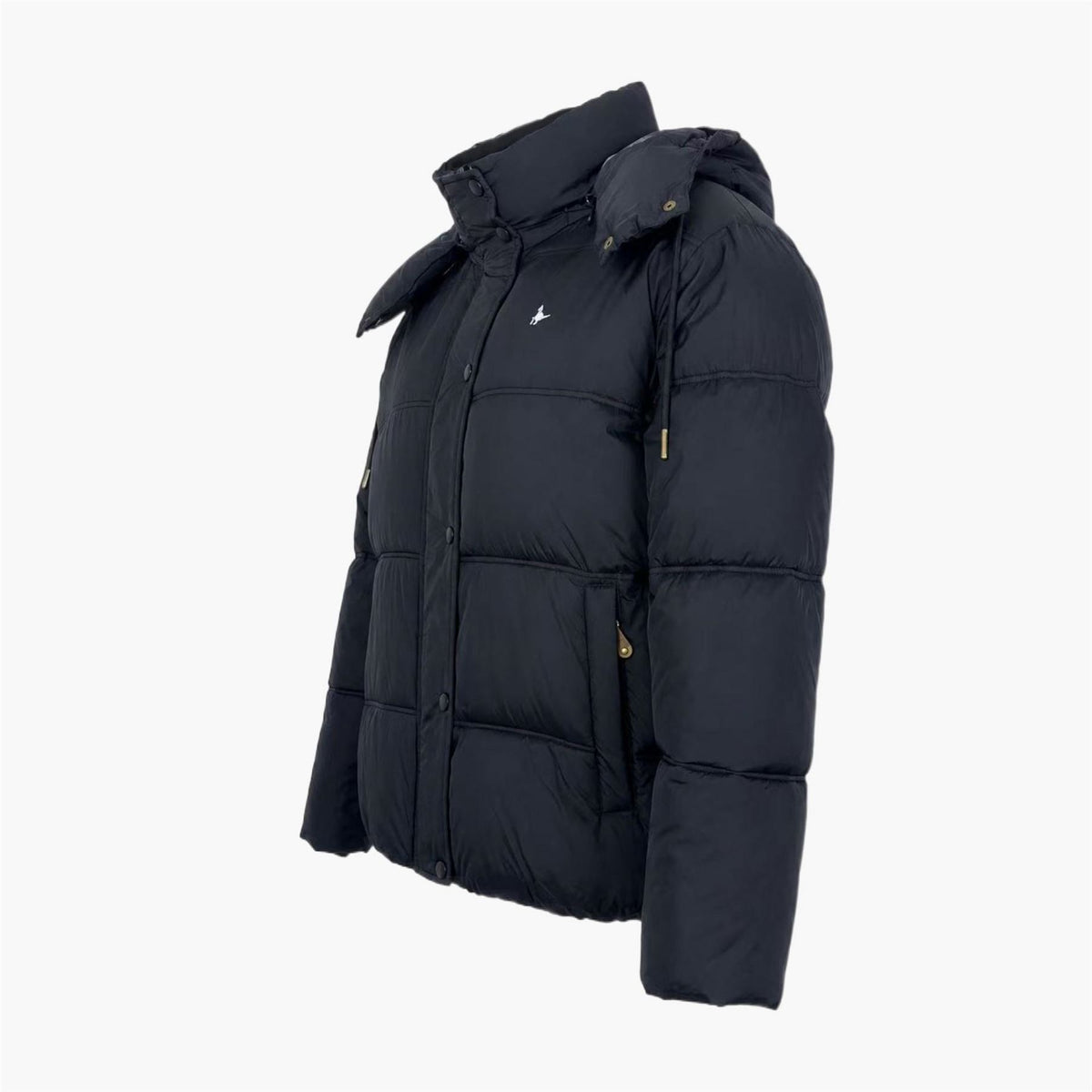 Jack Wills Riley Wind Resistant Detachable Hood Short Puffer Jacket