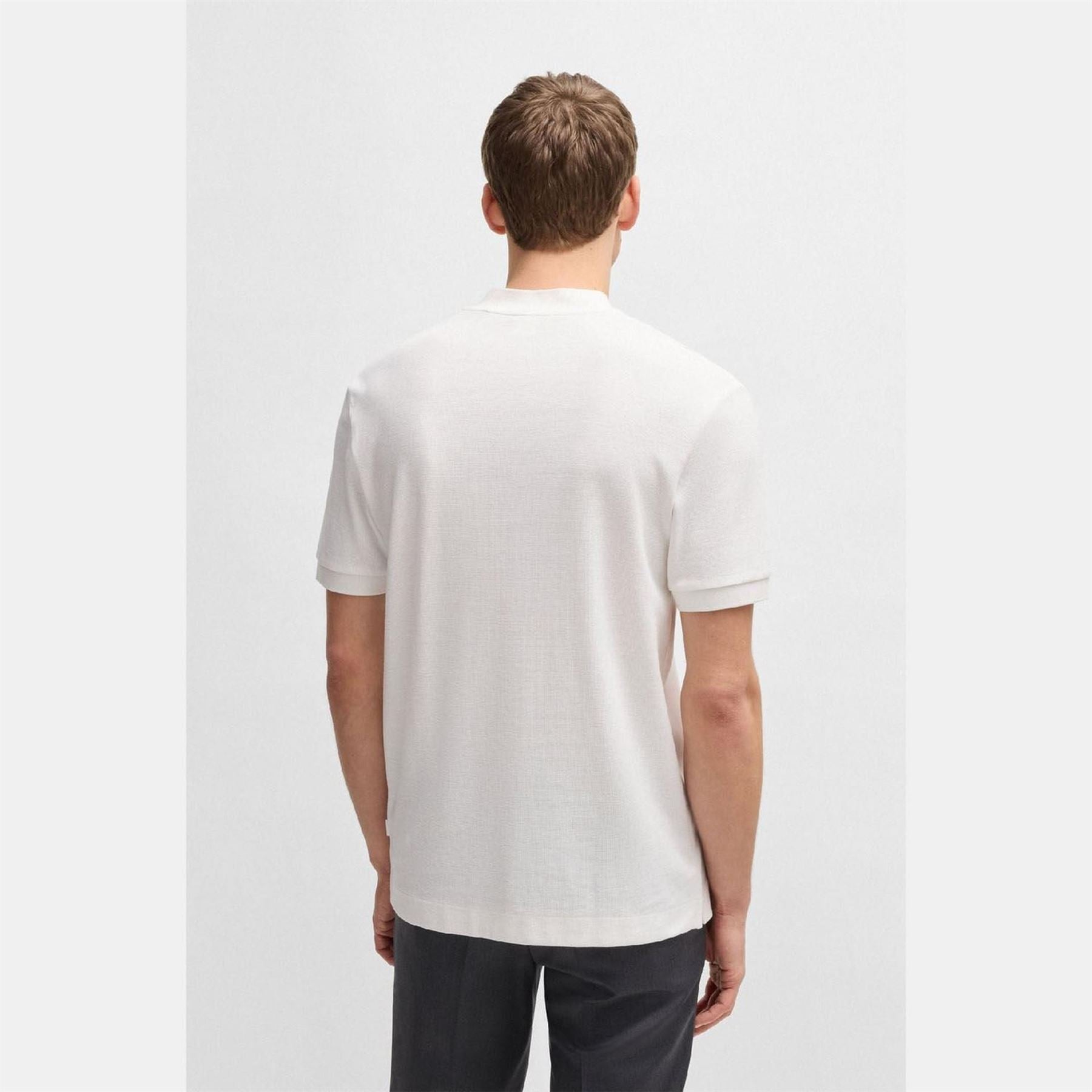 Boss Pratt 120 Collarless Polo Shirt