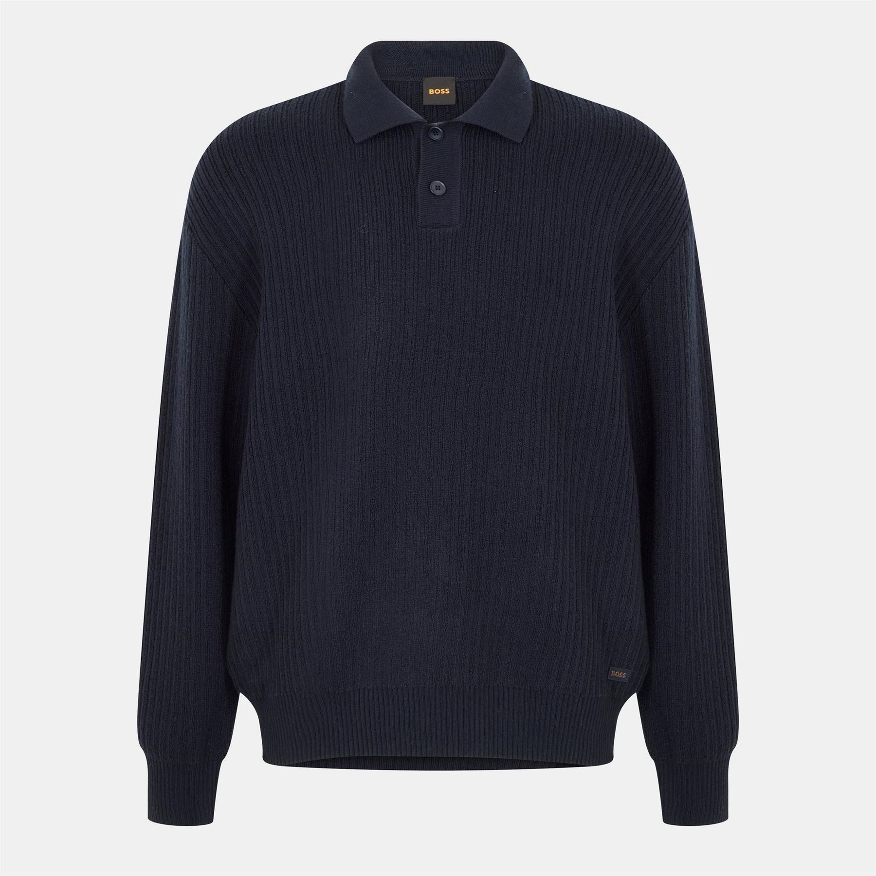 Boss Collared Neck Long Sleeve Regular Fit Sweater