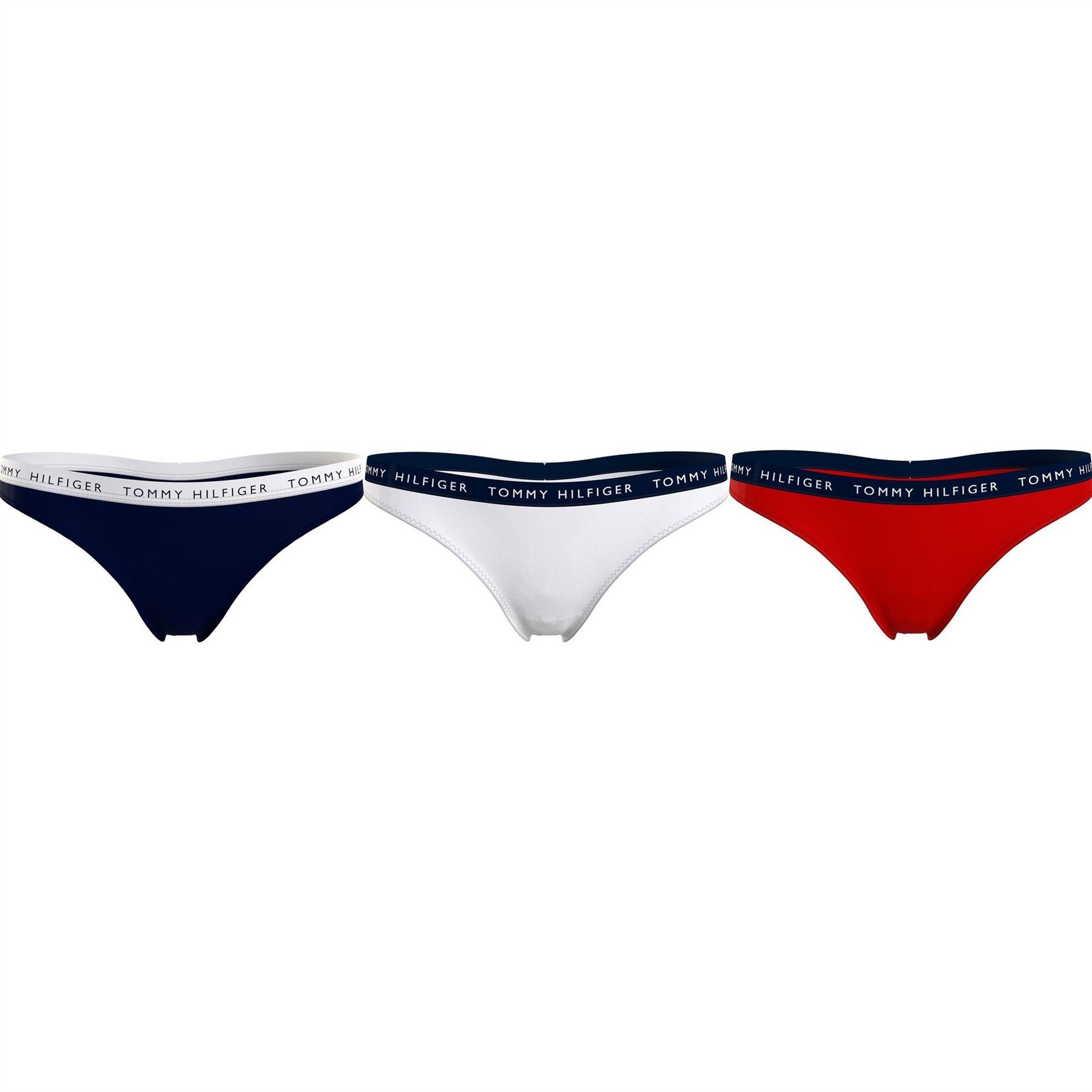 Tommy Hilfiger Womens Bodywear 3 Pack Thong Briefs